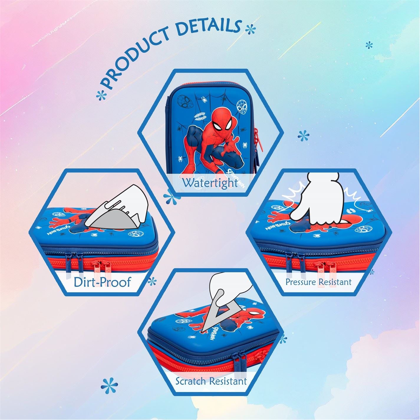Character Pencil Case Stich Elsa Spiderman