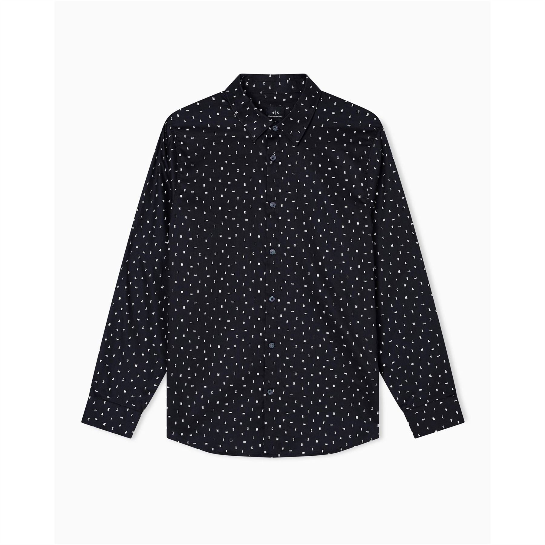 Armani Exchange Exchange Collared Neck Long Sleeve Shirt