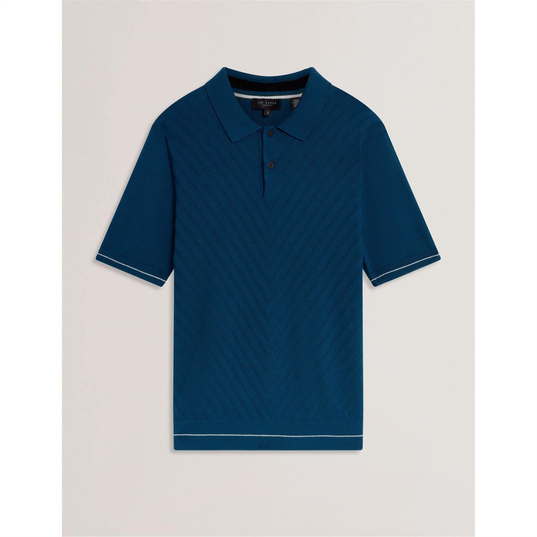 Ted Baker Button Placket Collared Short Sleeve Polo Shirt