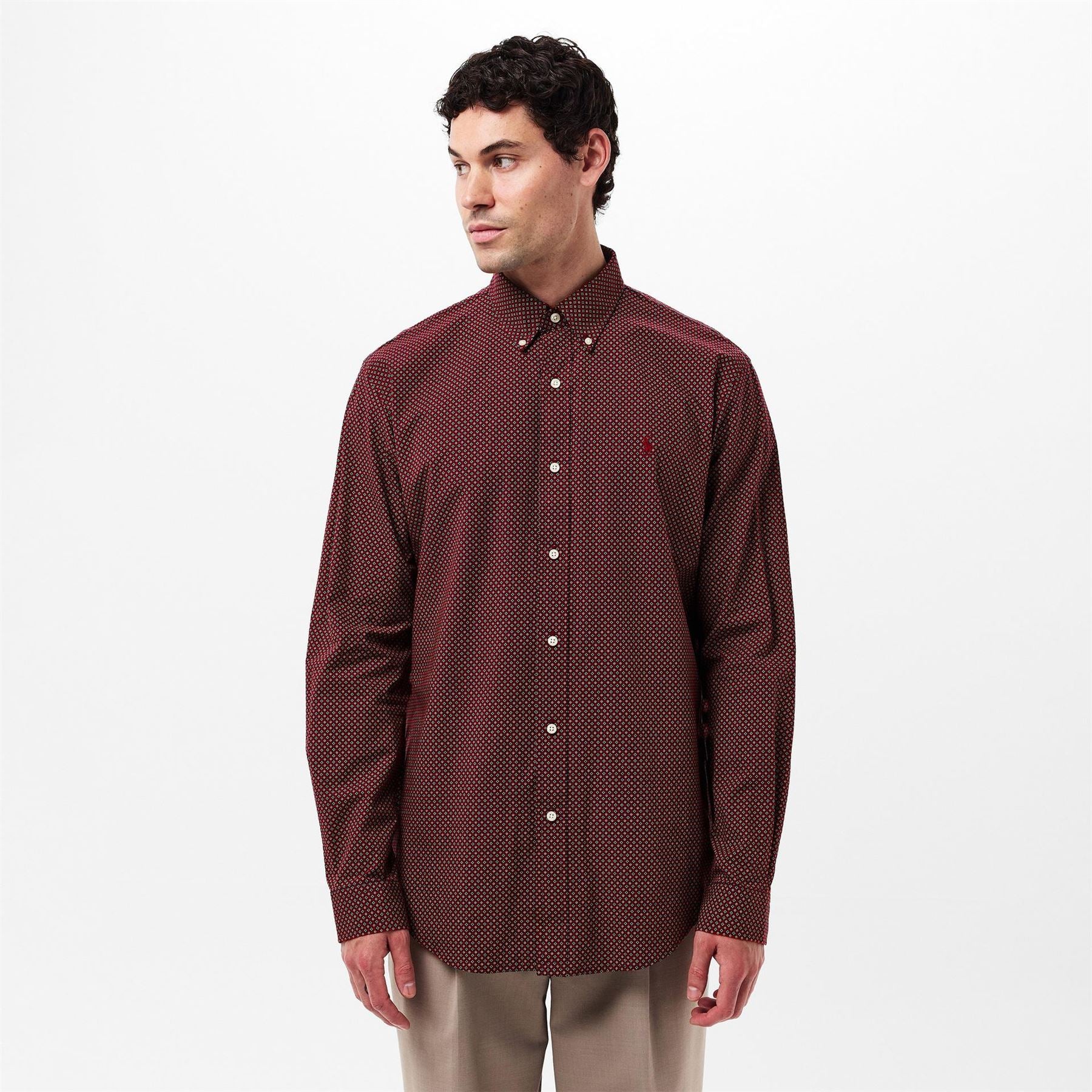 Polo Ralph Lauren Foulard Long Sleeve Shirt Collar Shirt