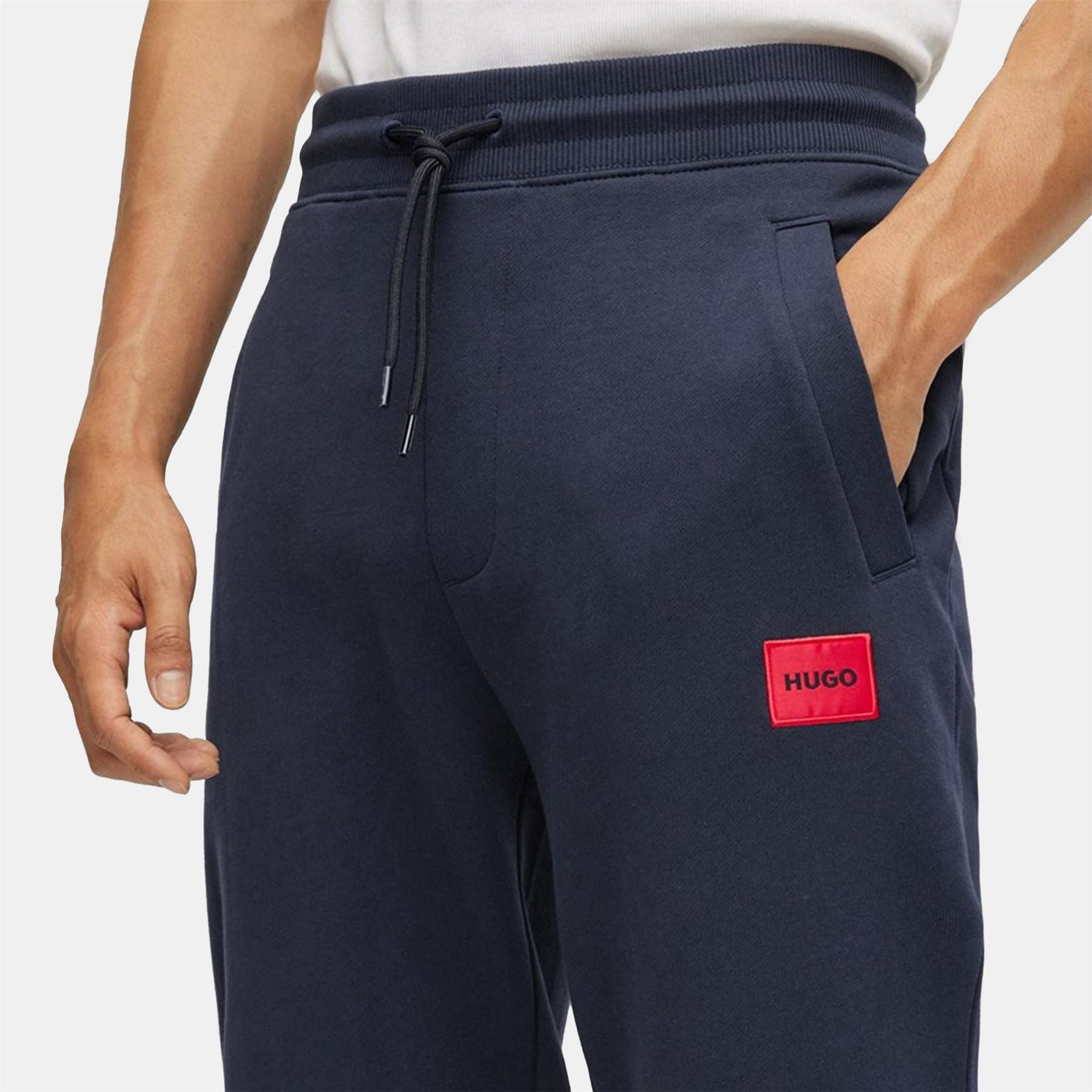 Hugo HUGO Doak Closed Hem Jogging Bottoms with Logo Detail