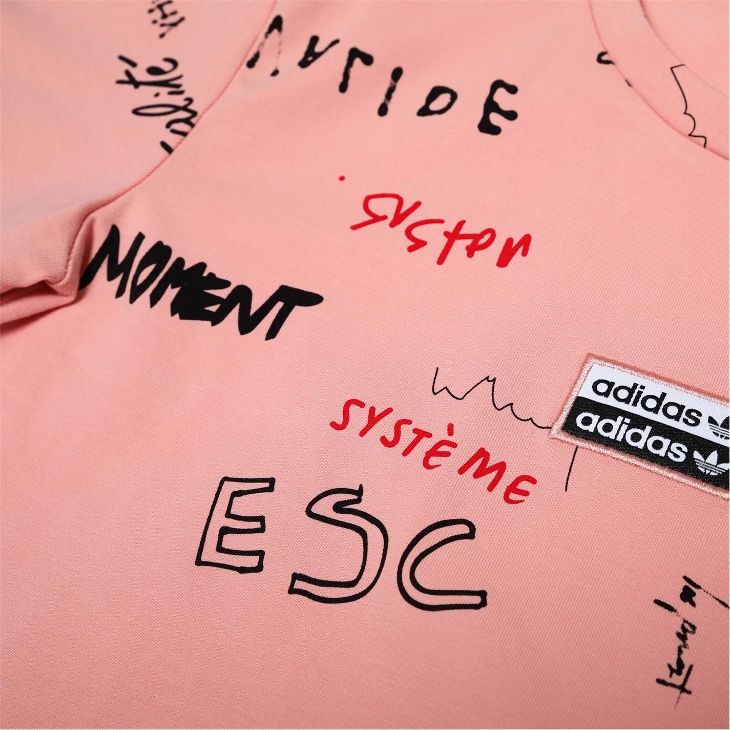 adidas Originals Regular Fit Lettering Crew Neck T-Shirt