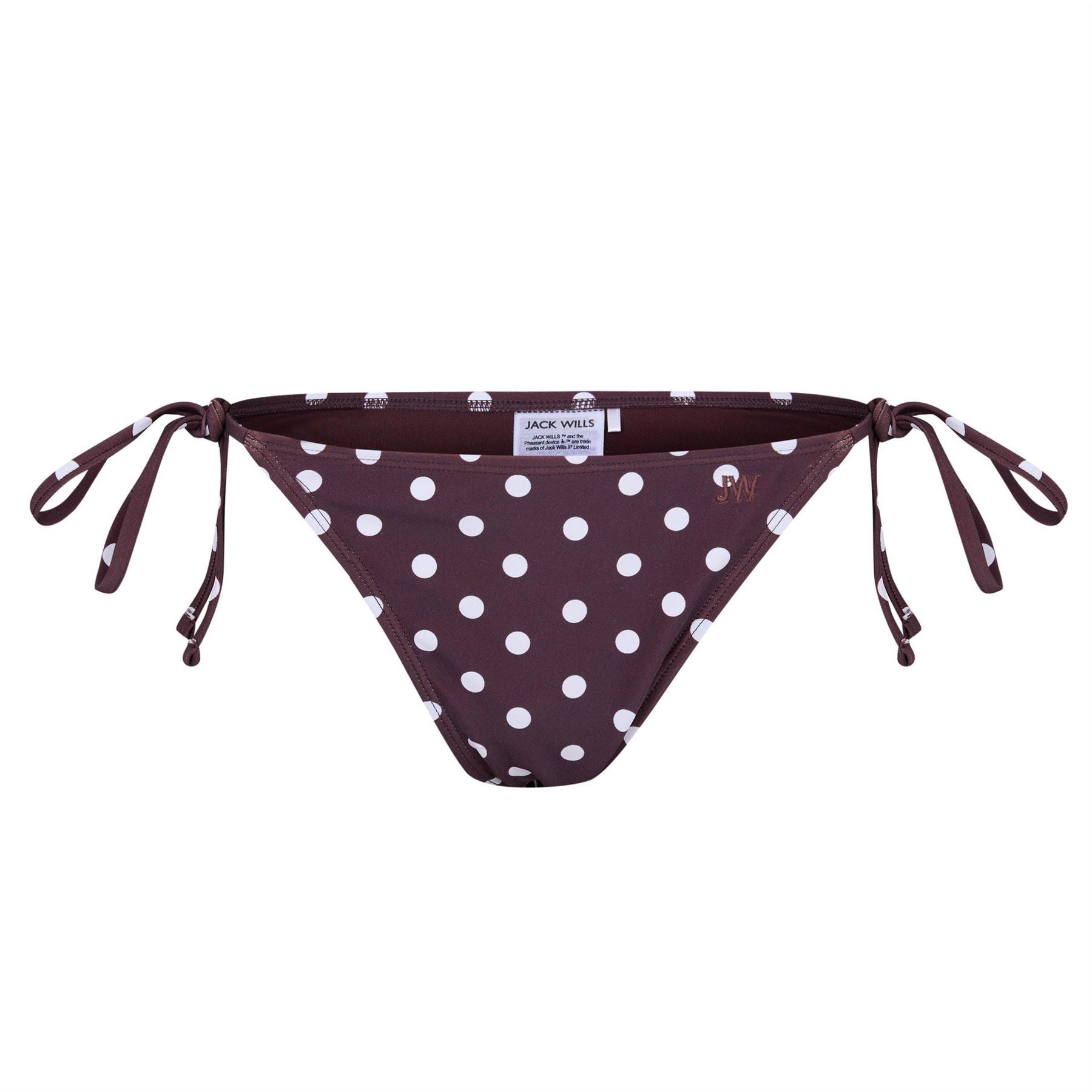 Jack Wills Embroidered Tie Side Bikini Bottoms