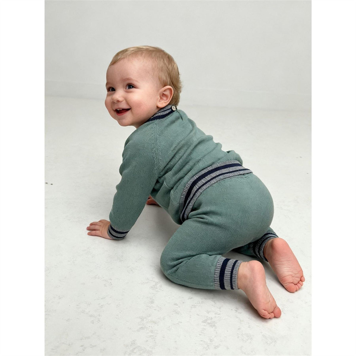 Pretty Green Cotton Top and Trouser Pyjama Set