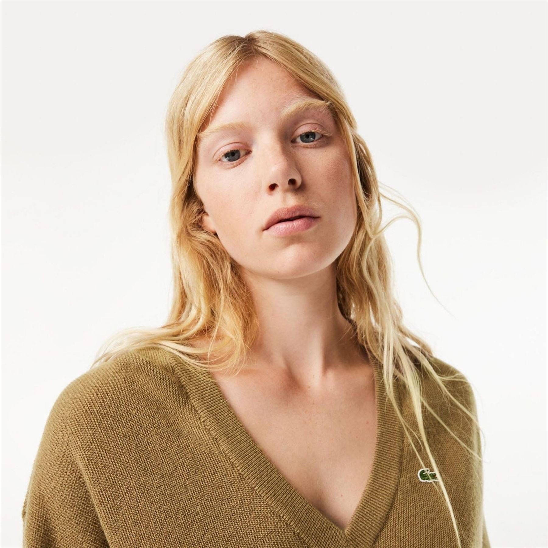 Lacoste Fit Carded Wool Moss Stitch Sweater
