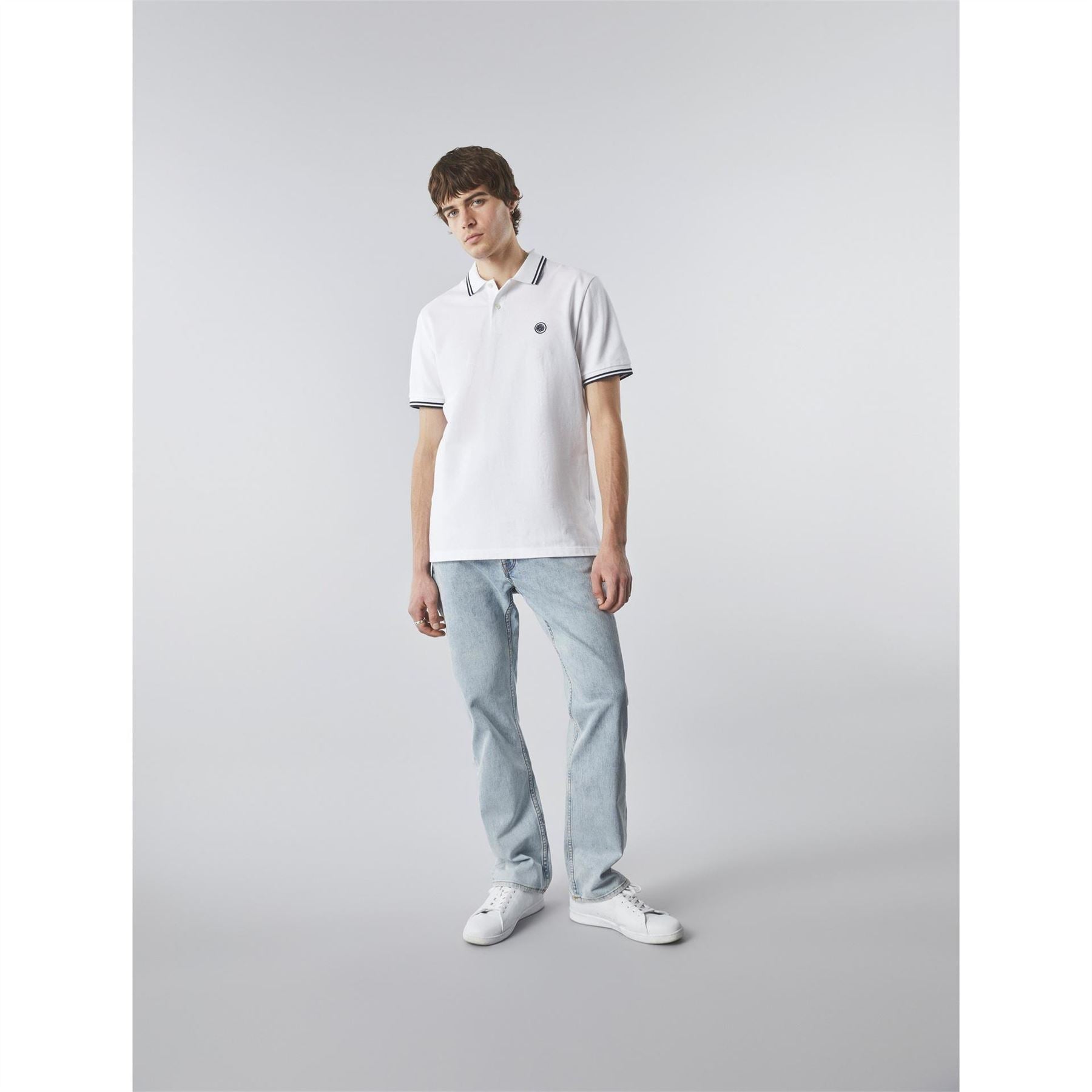 Pretty Green Collared Neck Short Sleeve Polo Shirt