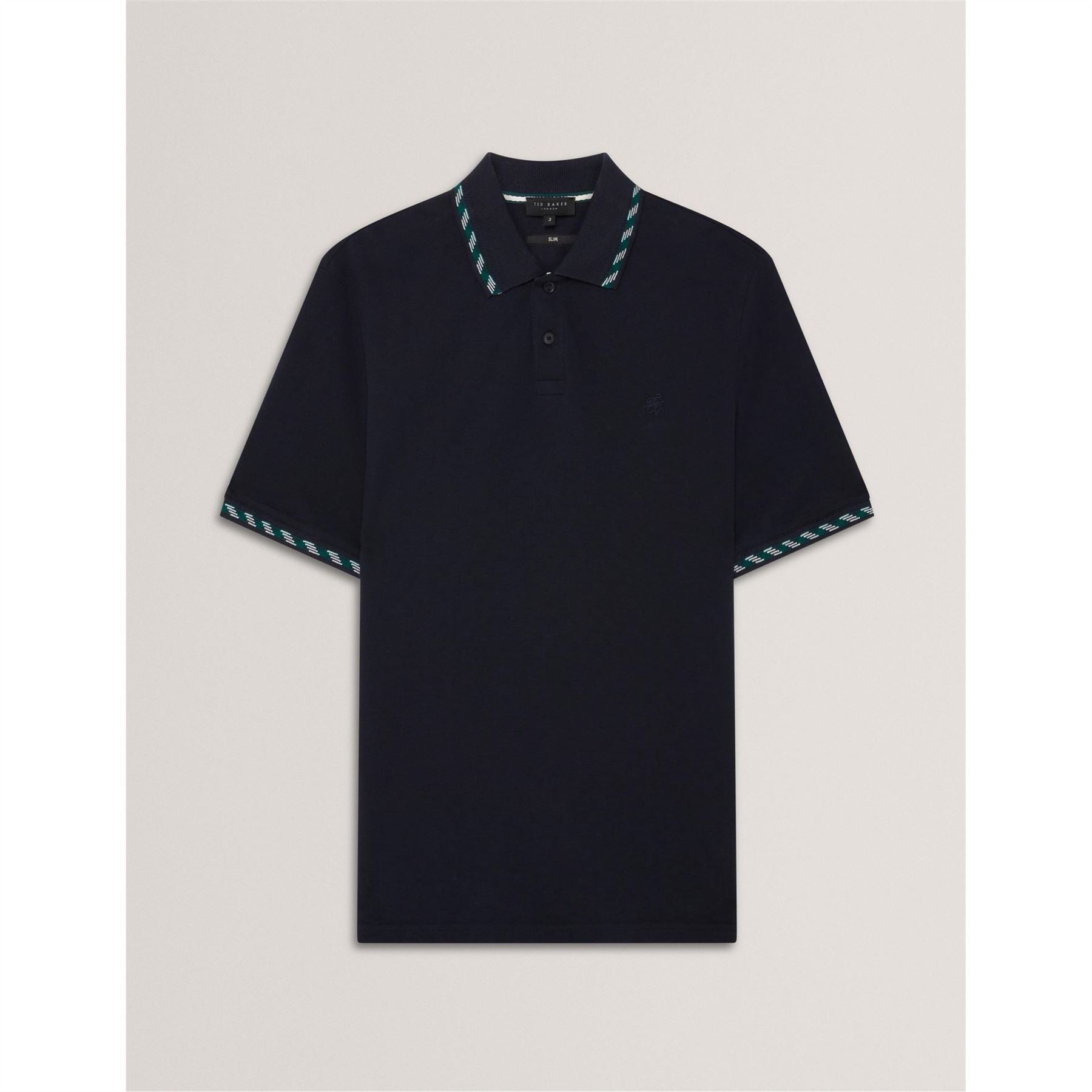 Ted Baker Jacquard Collared Neck Short Sleeve Polo Shirt