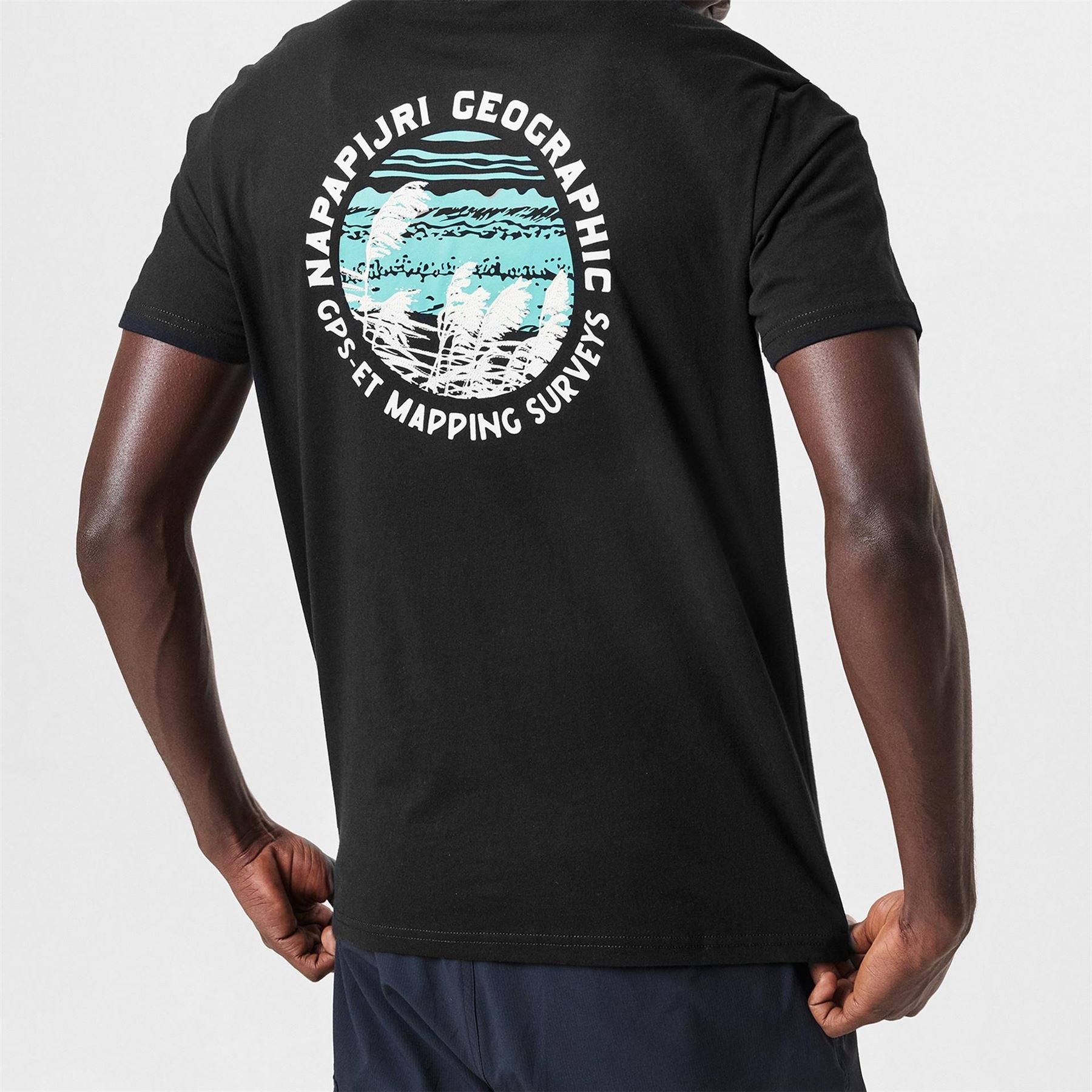 Napapijri Vignoni Geographic Print Regular Fit Crew Neck Short Sleeve T-Shirt