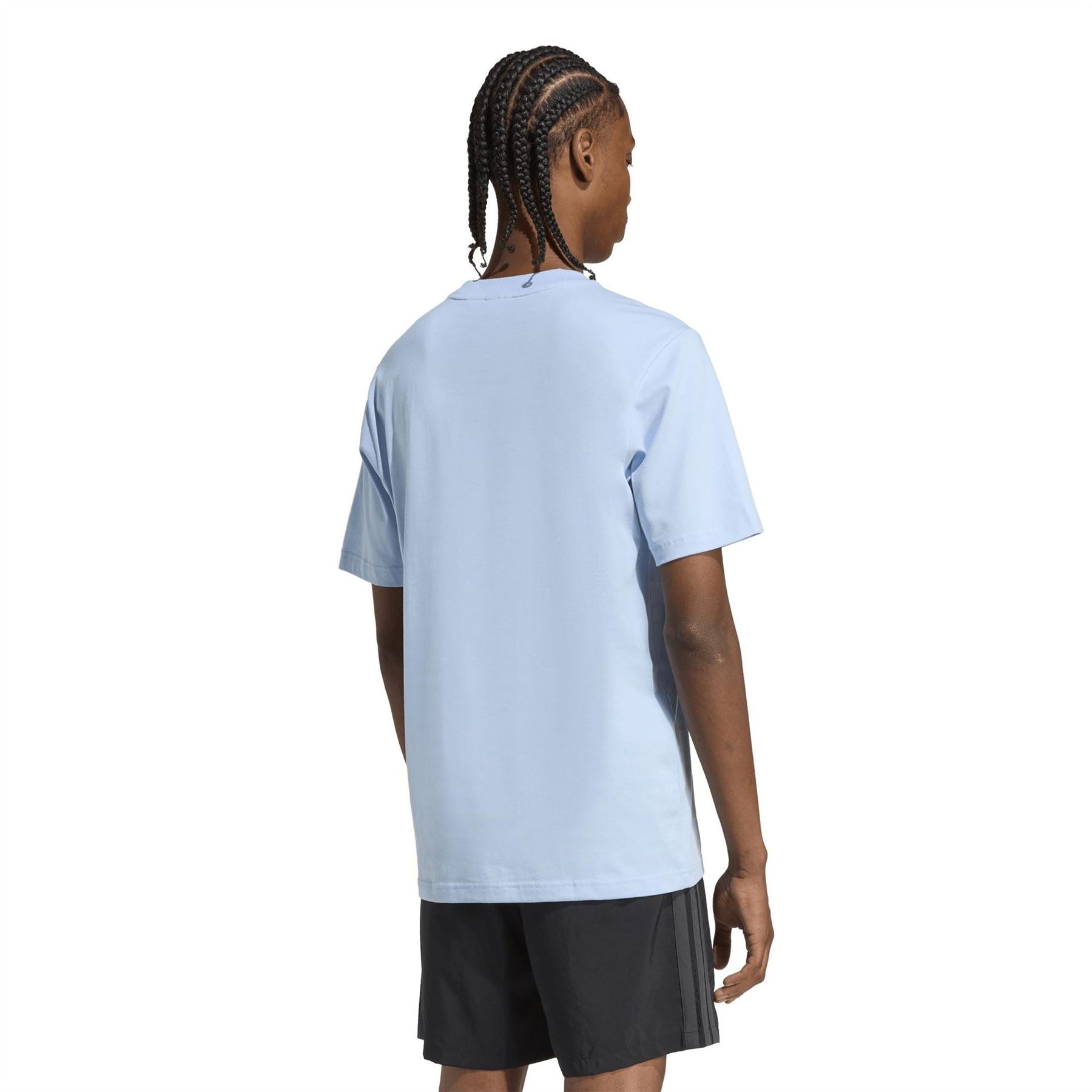 adidas Mens Essentials Single Jersey Linear Embroidered Logo T-Shirt