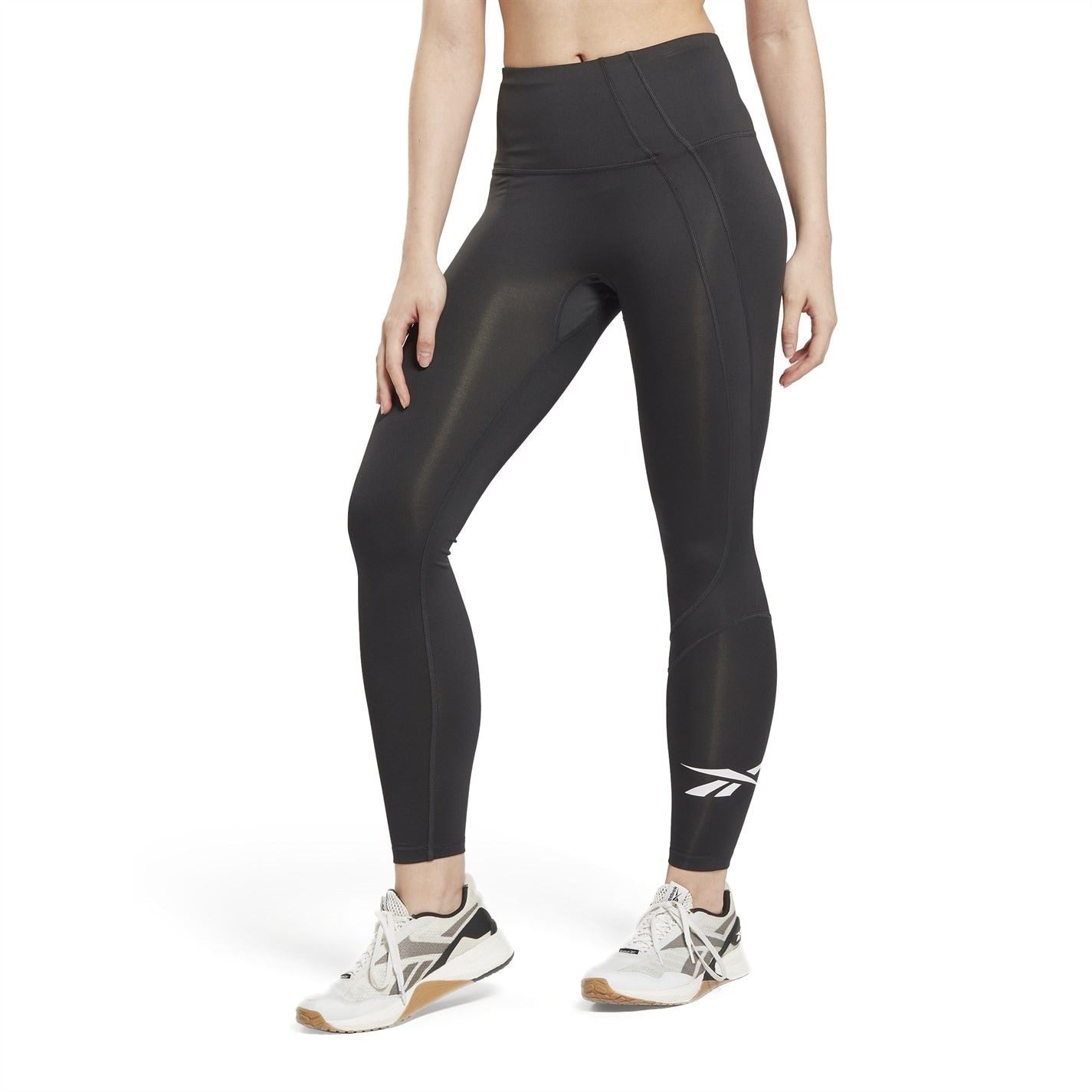 Reebok Womens Workout Ready Vector Leggings Gym Legging