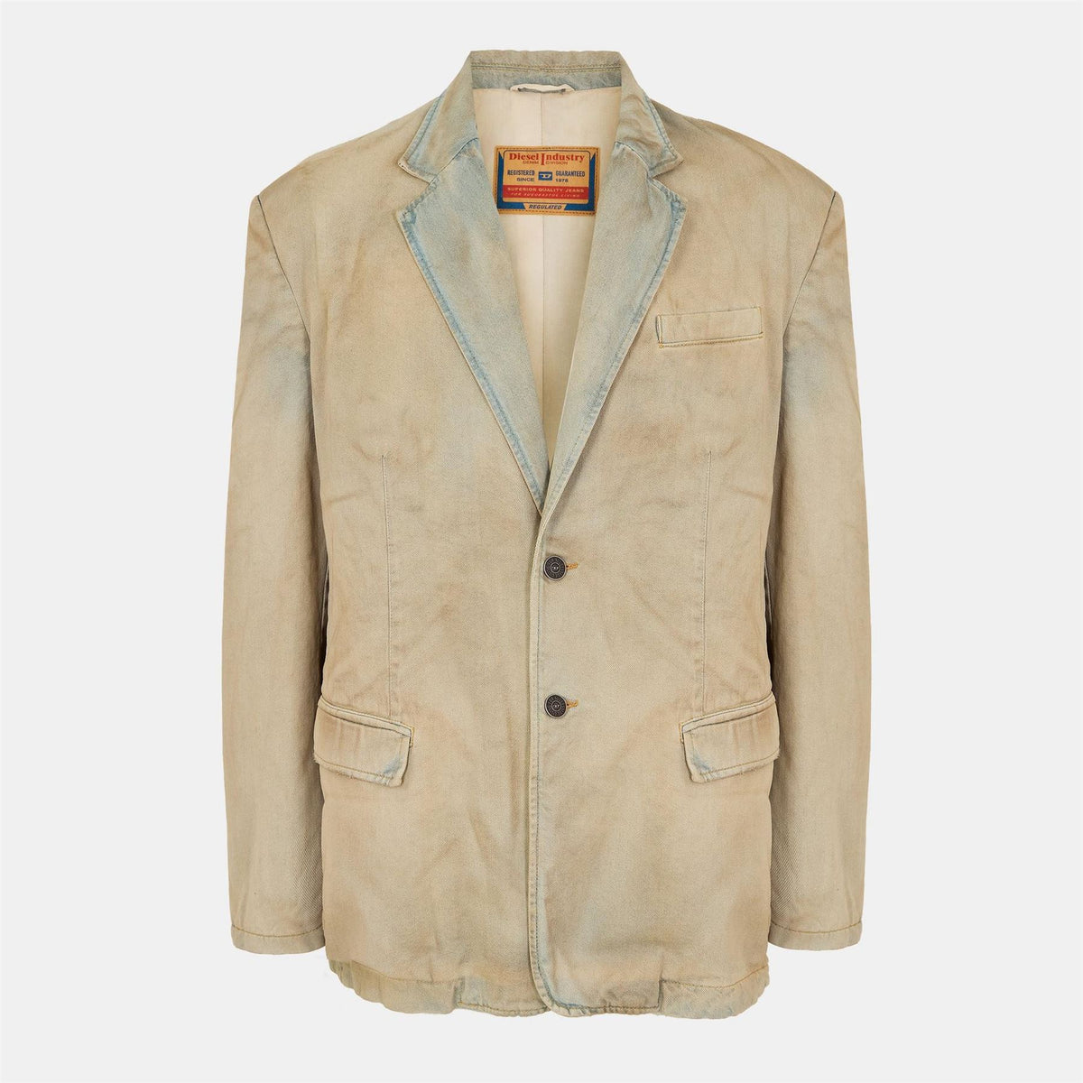 Diesel Structured Button Front Denim Jacket
