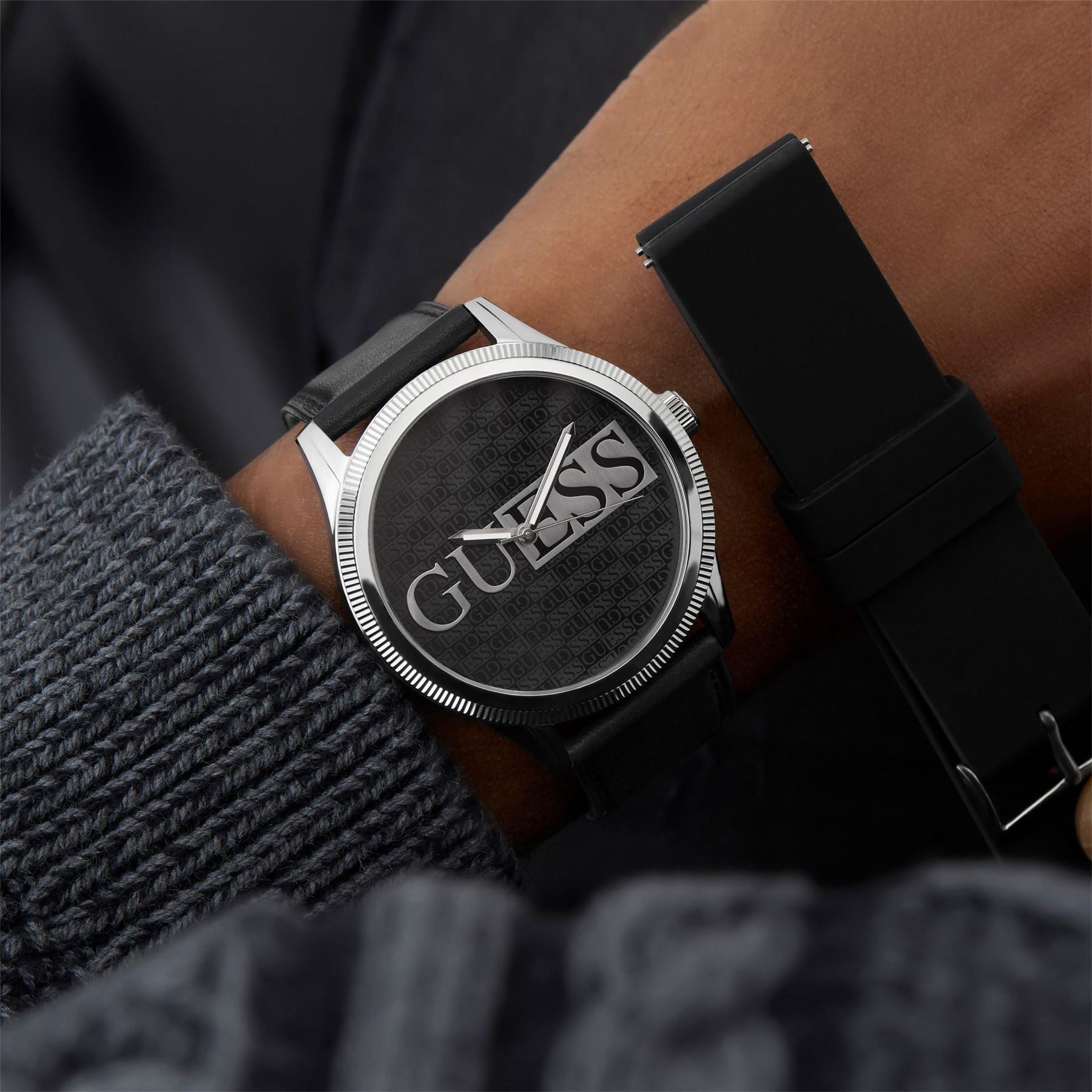 Guess Reputation Fashion Leather Single Wrap Analogue Watch