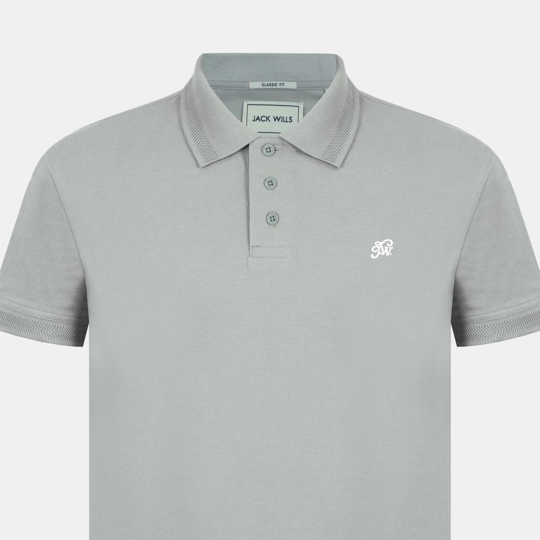 Jack Wills Fine Pique Cotton Short Sleeve Polo Shirt