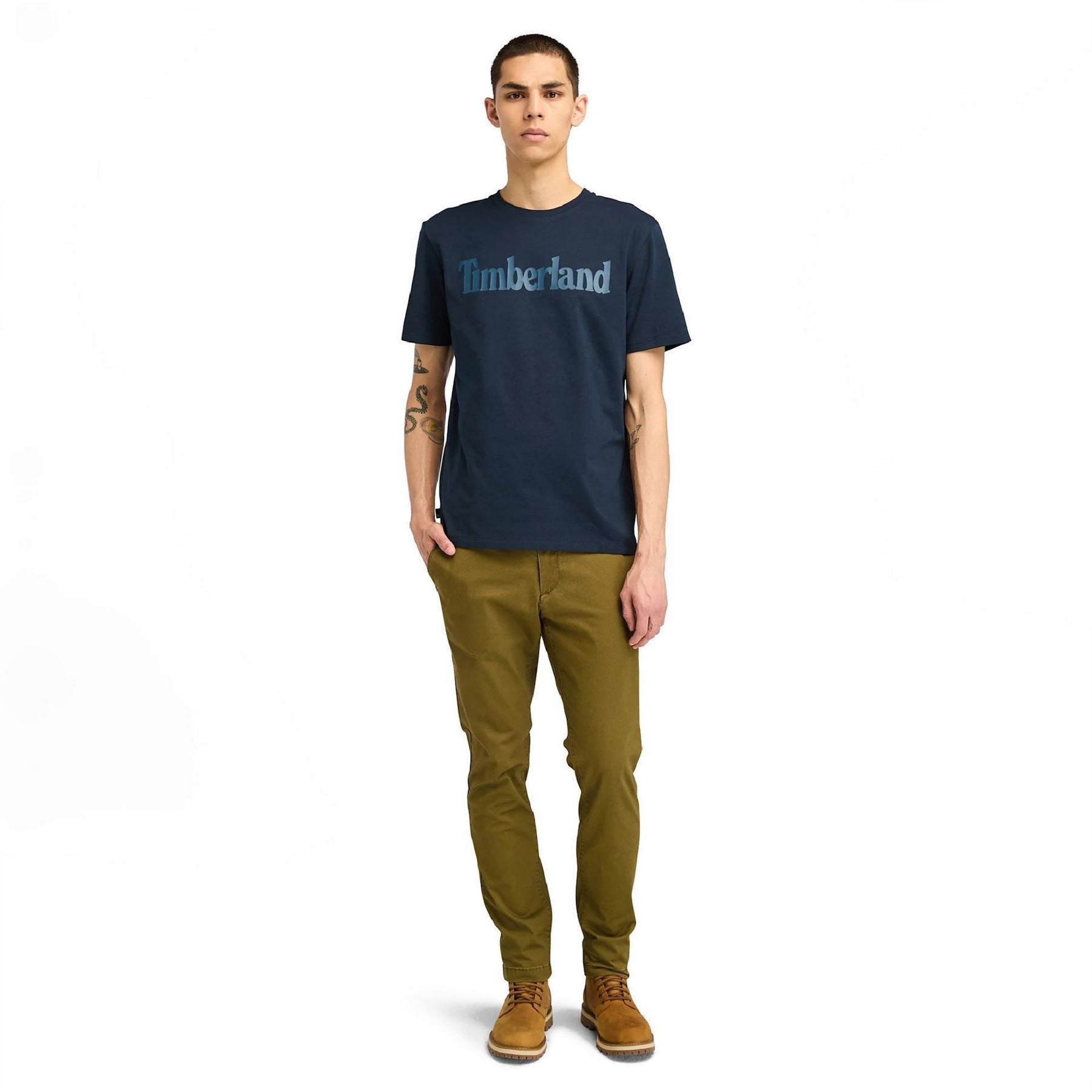 Timberland Northwood Wordmark Logo Cotton Short Sleeve T-Shirt