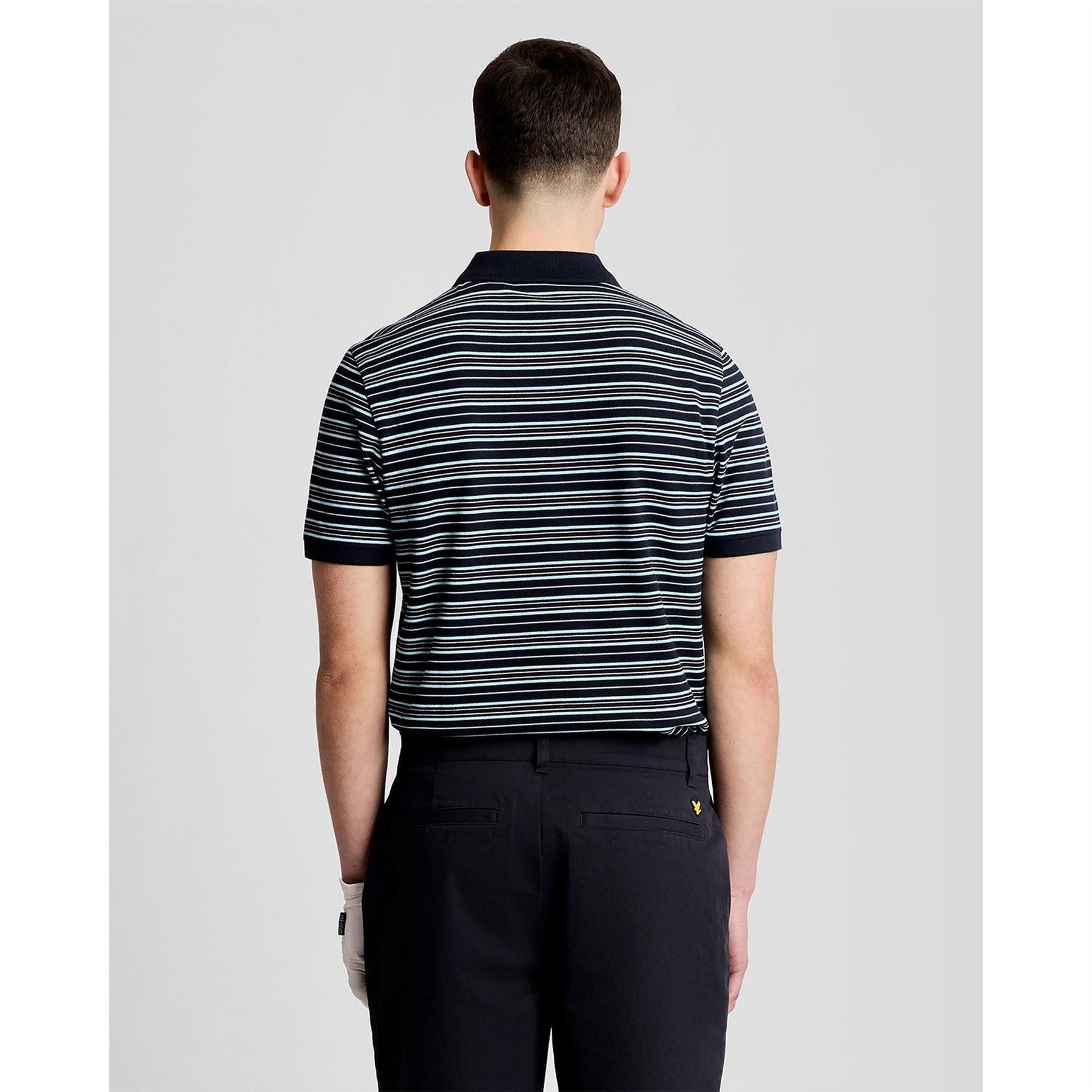 Lyle and Scott  And  Scott Golf Green Eagle Stripe Polo Shirt