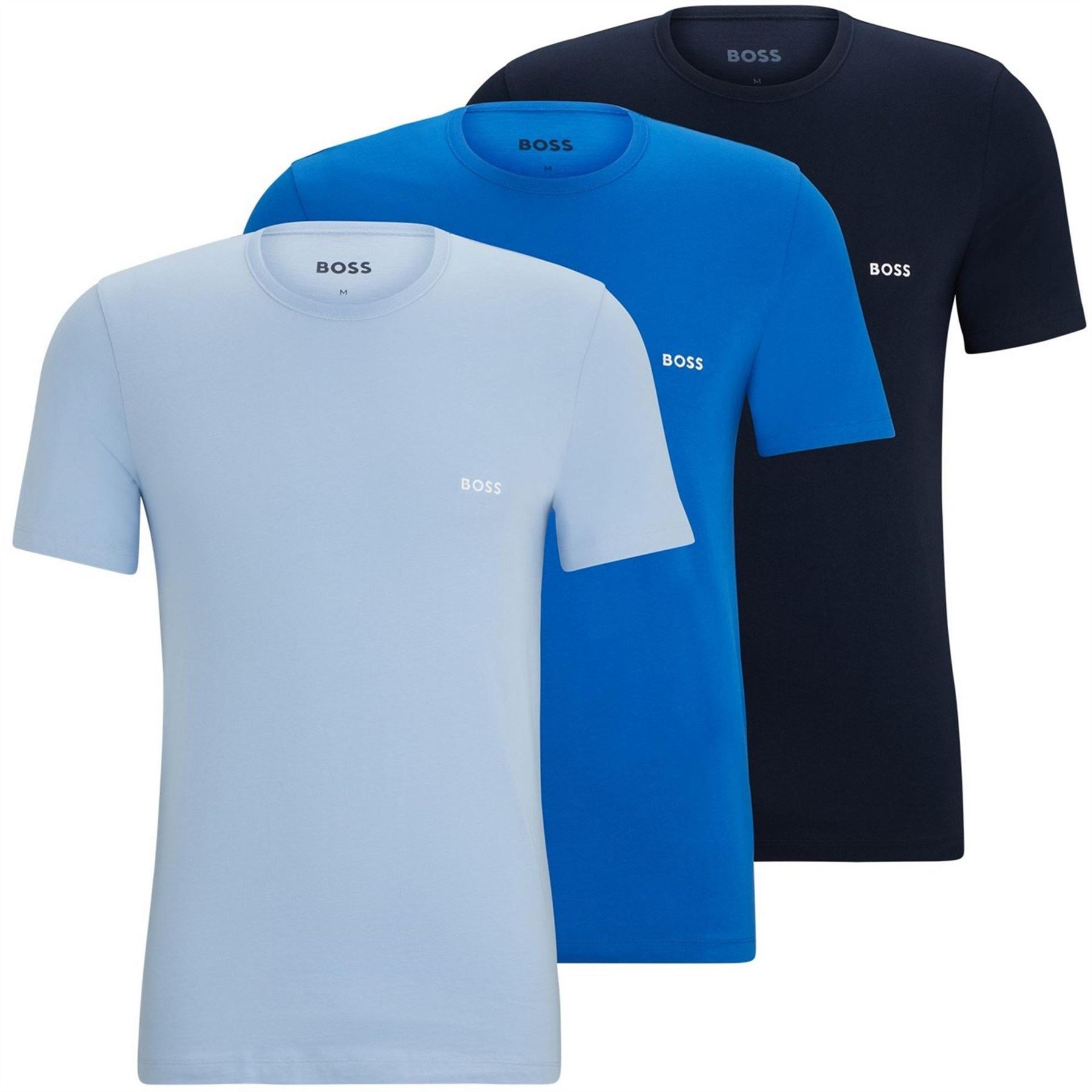 Boss BOSS Bodywear 3 Pack Premium Cotton T Shirts   Crew Neck