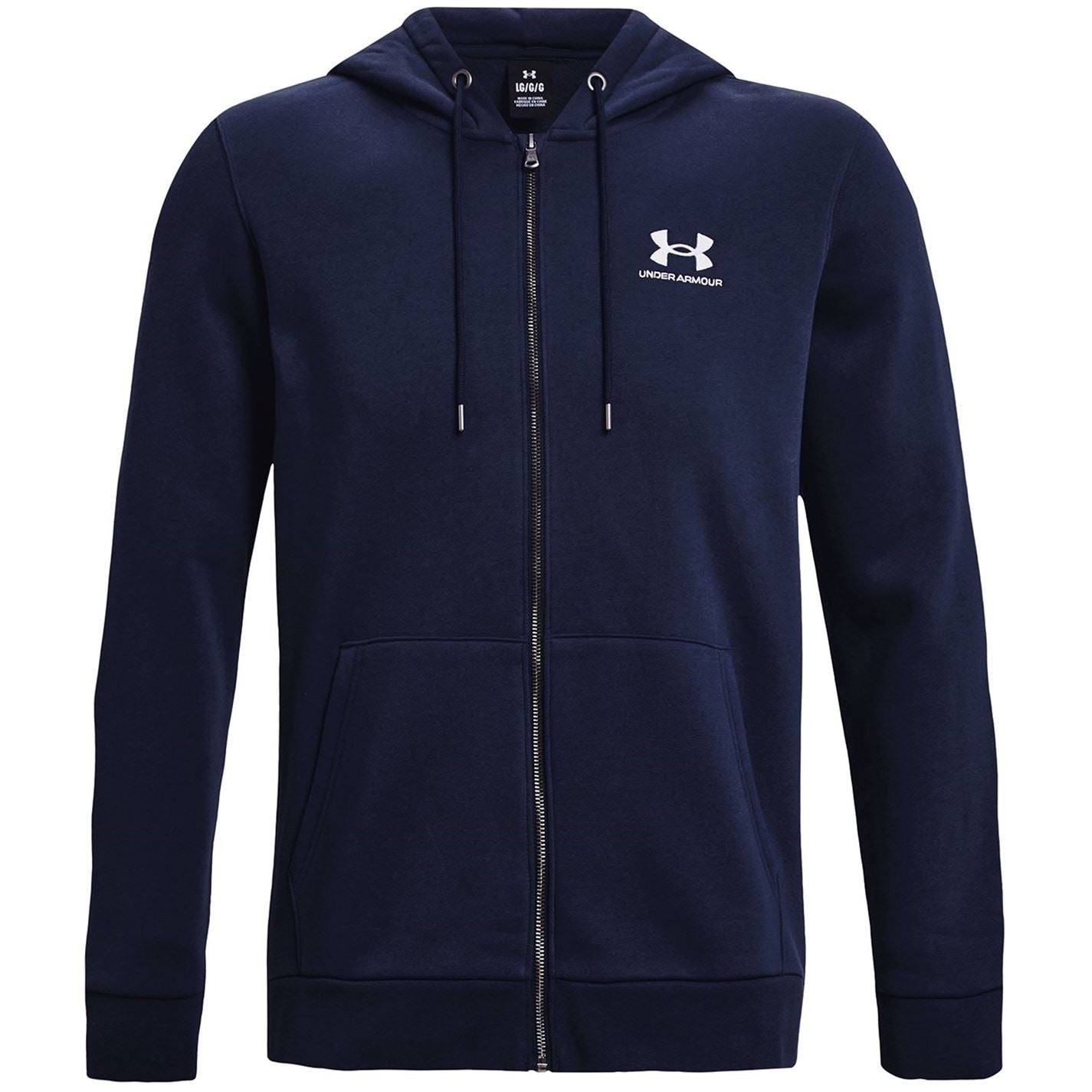 Under Armour Mens Armour Essential Fleece Full Zip Hoodie