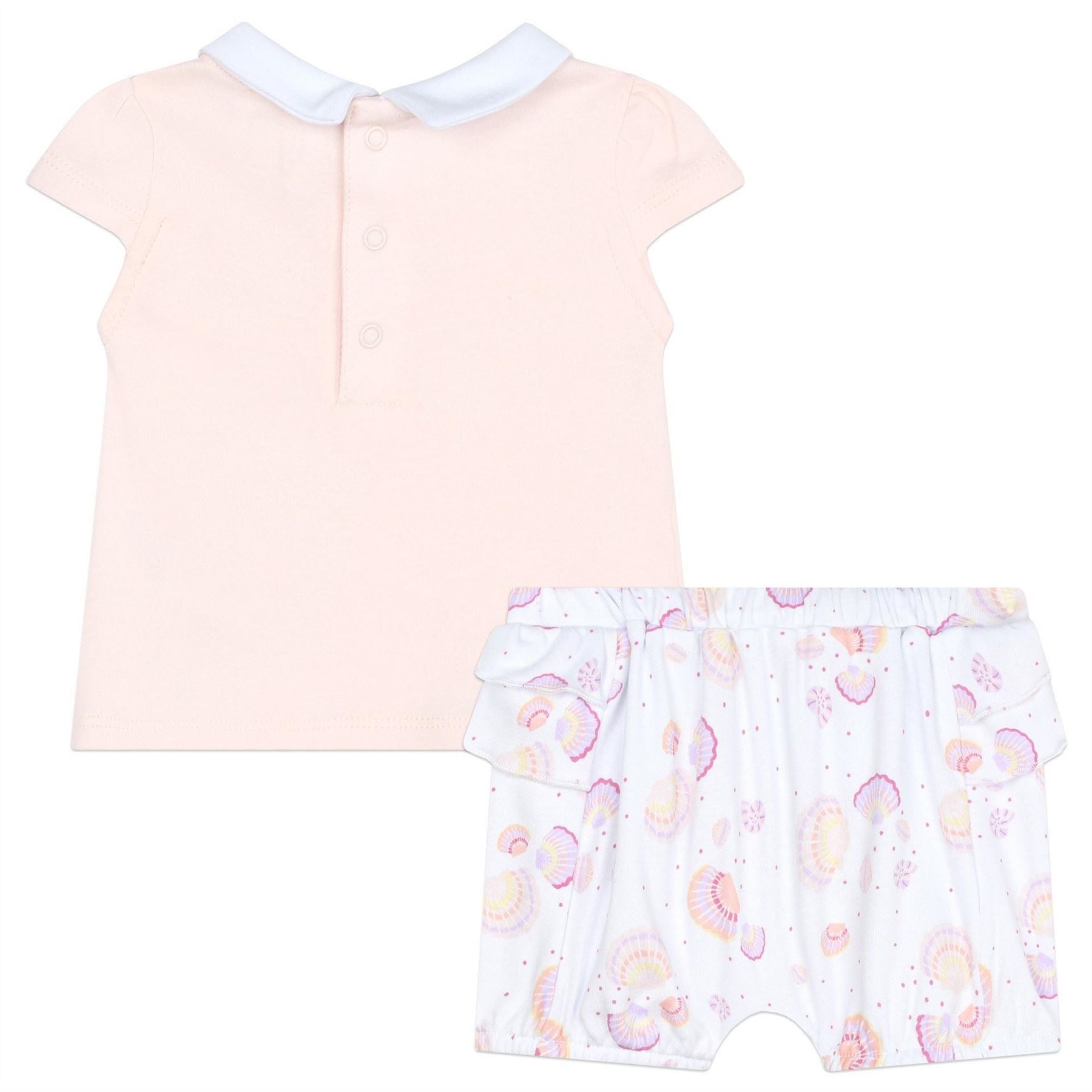 Carrement Beau Collared Neck Short Sleeve T-Shirt Short Set