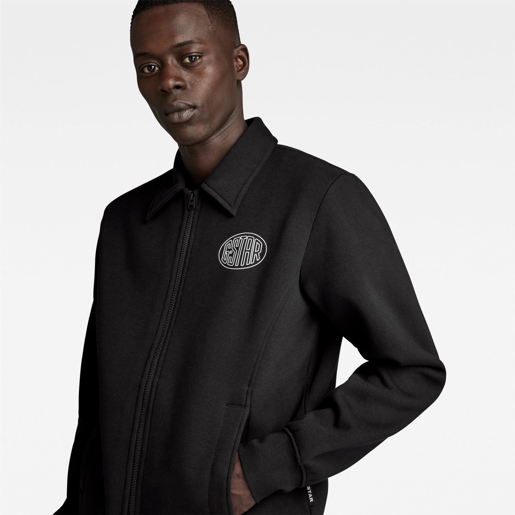 G Star Regular Fit Collared Sweatshirt