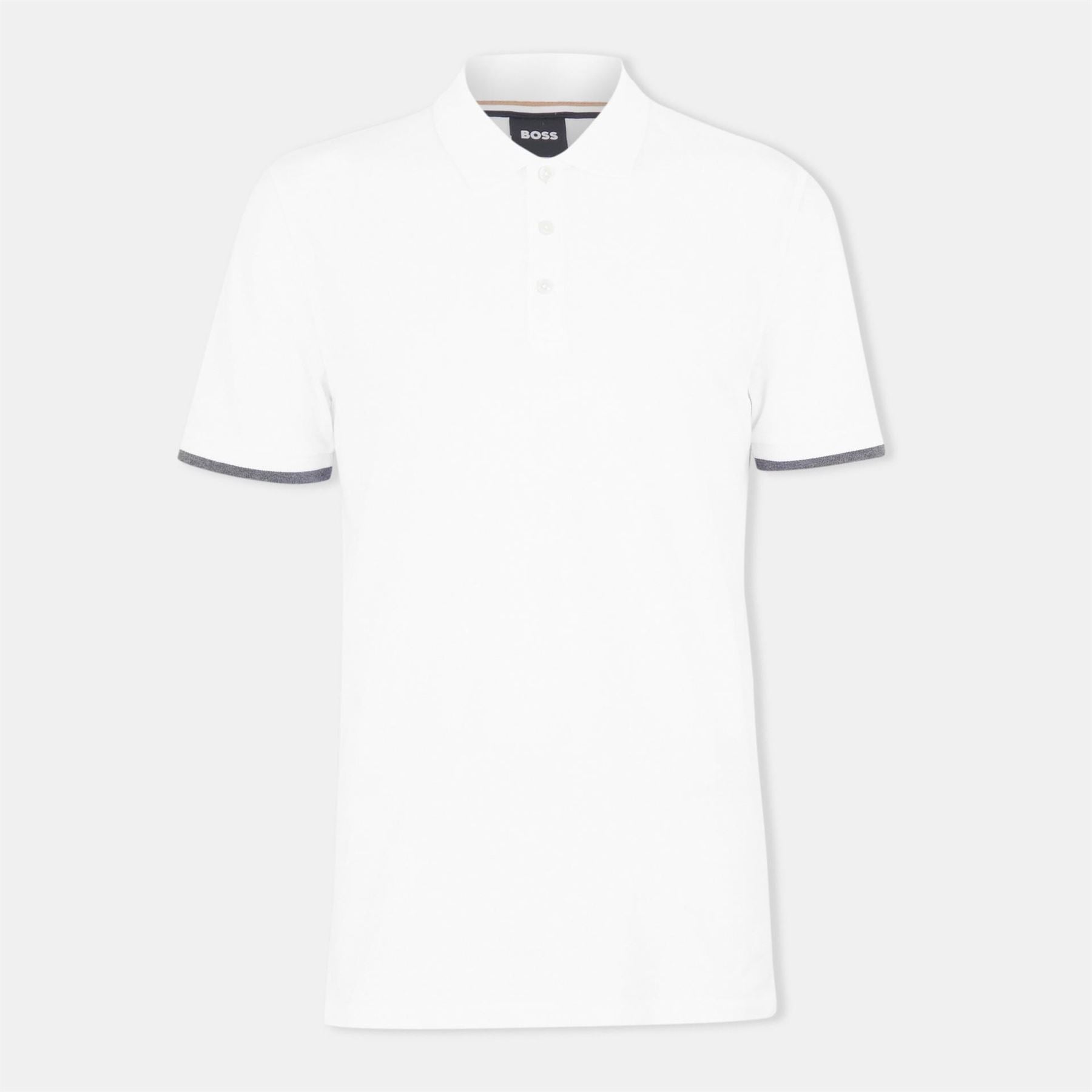 Boss Collared Neck Button Placket Polo Shirt