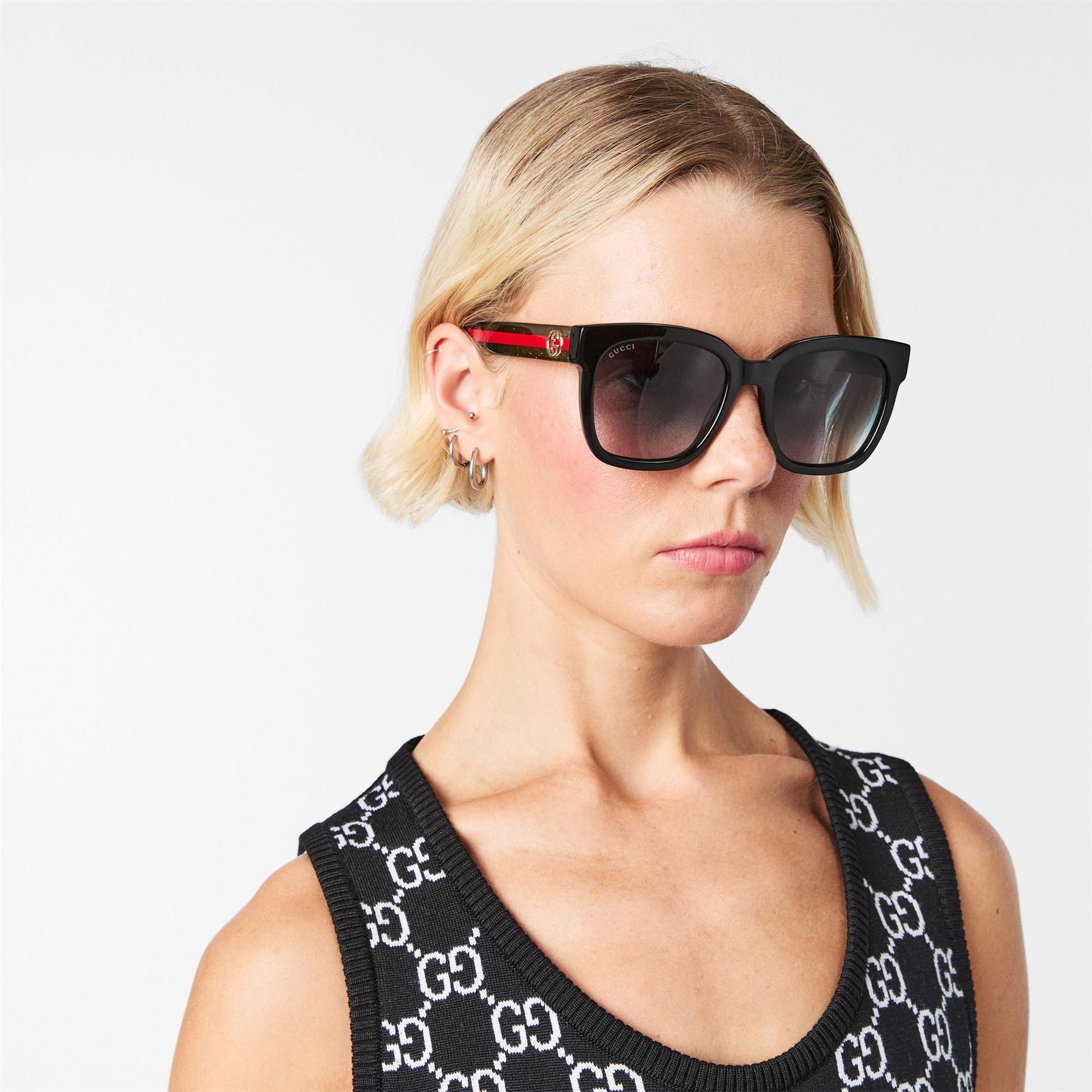 Gucci Gg0034sn Women’s Oversized Square Sunglasses