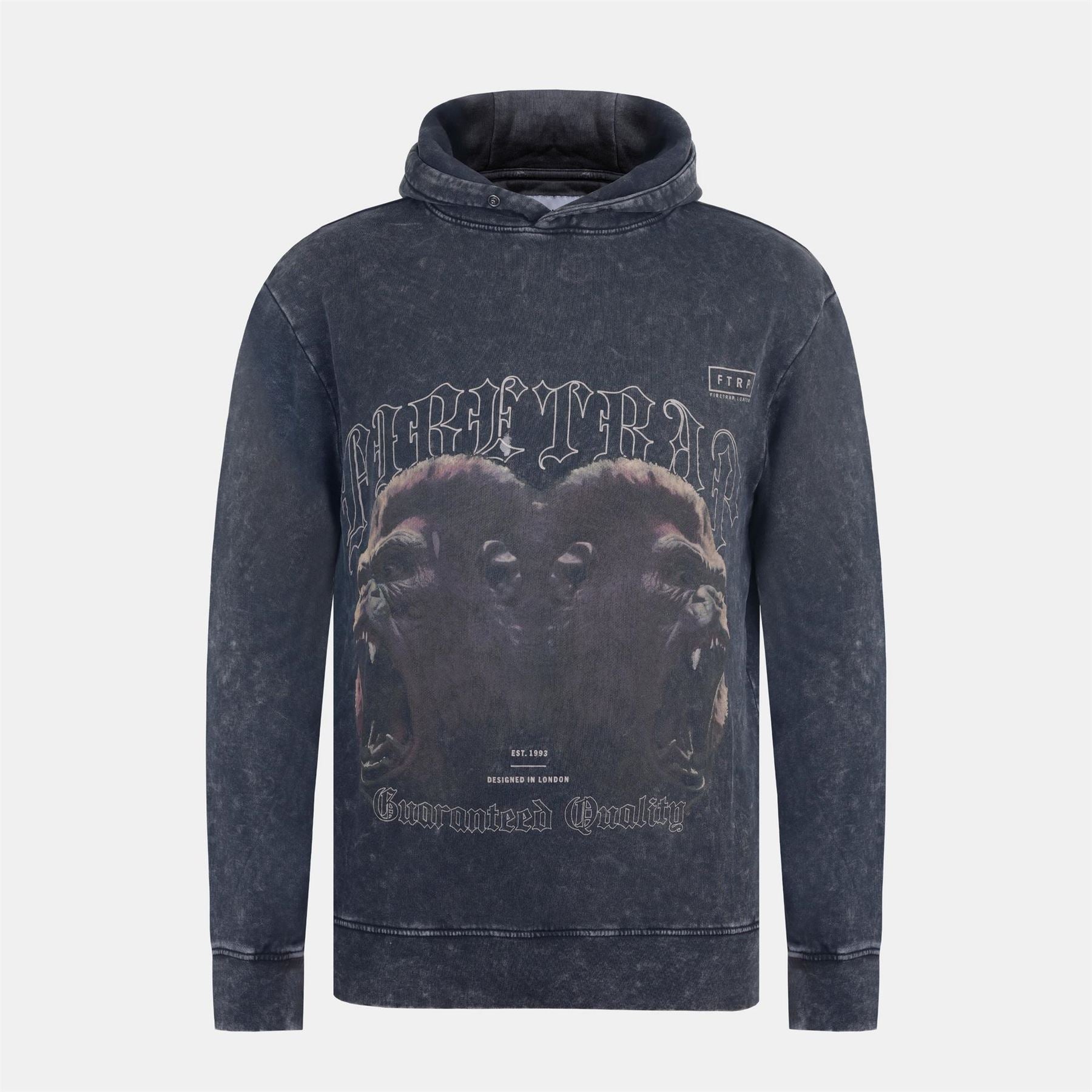 Firetrap Graphic Hooded Neck Long Sleeve Sweatshirt