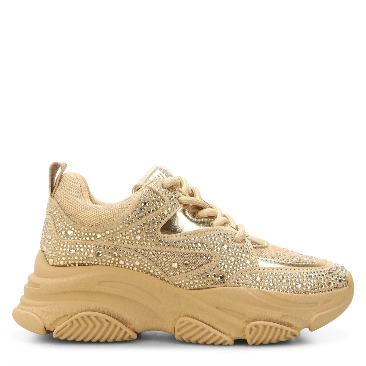 Steve Madden Juniors Privy Metallic Lace-Up Sneakers