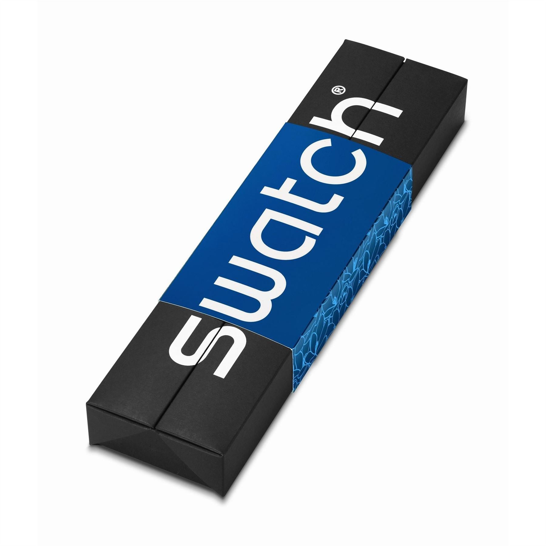 Swatch Blue Petal 53 Leather Strap Fashion Analogue Watch