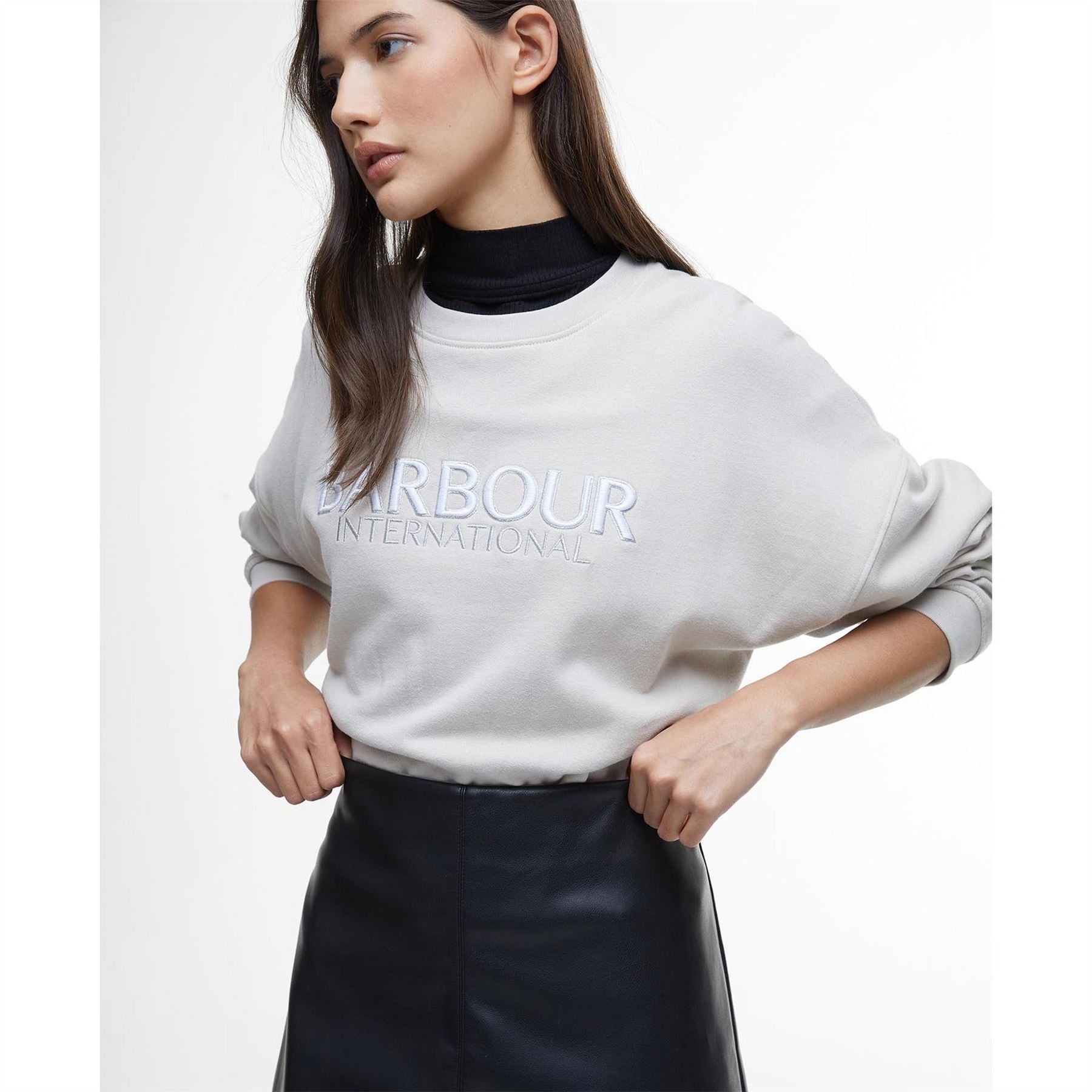 Barbour International Faux Leather Mini Skirt