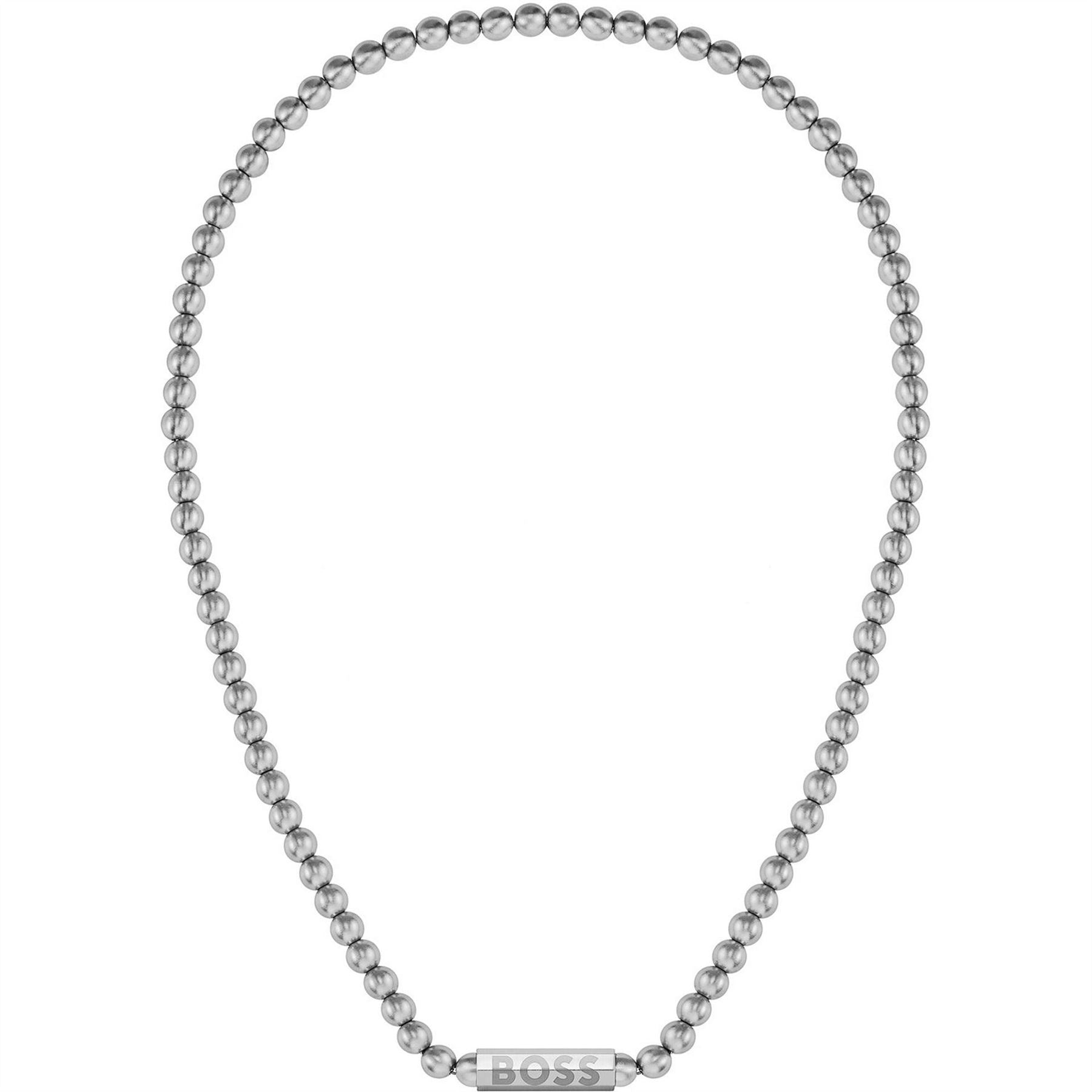 Boss Sphere Metal Necklace, Stainless Steel With Magnetic Closure