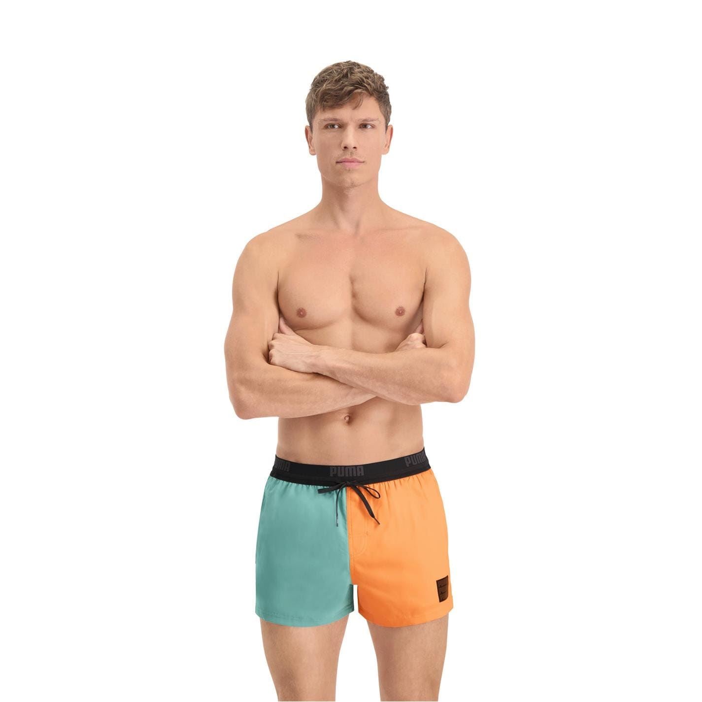 Puma Regular Fit Color Block Swim Shorts