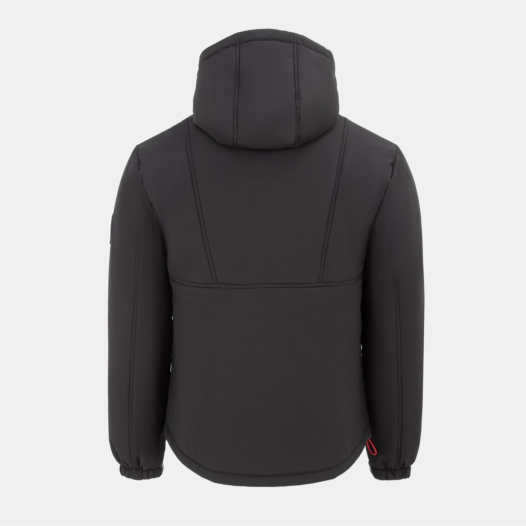 Loyalti Vision Hooded Half Zipper Solid Patterned Bomber Jacket
