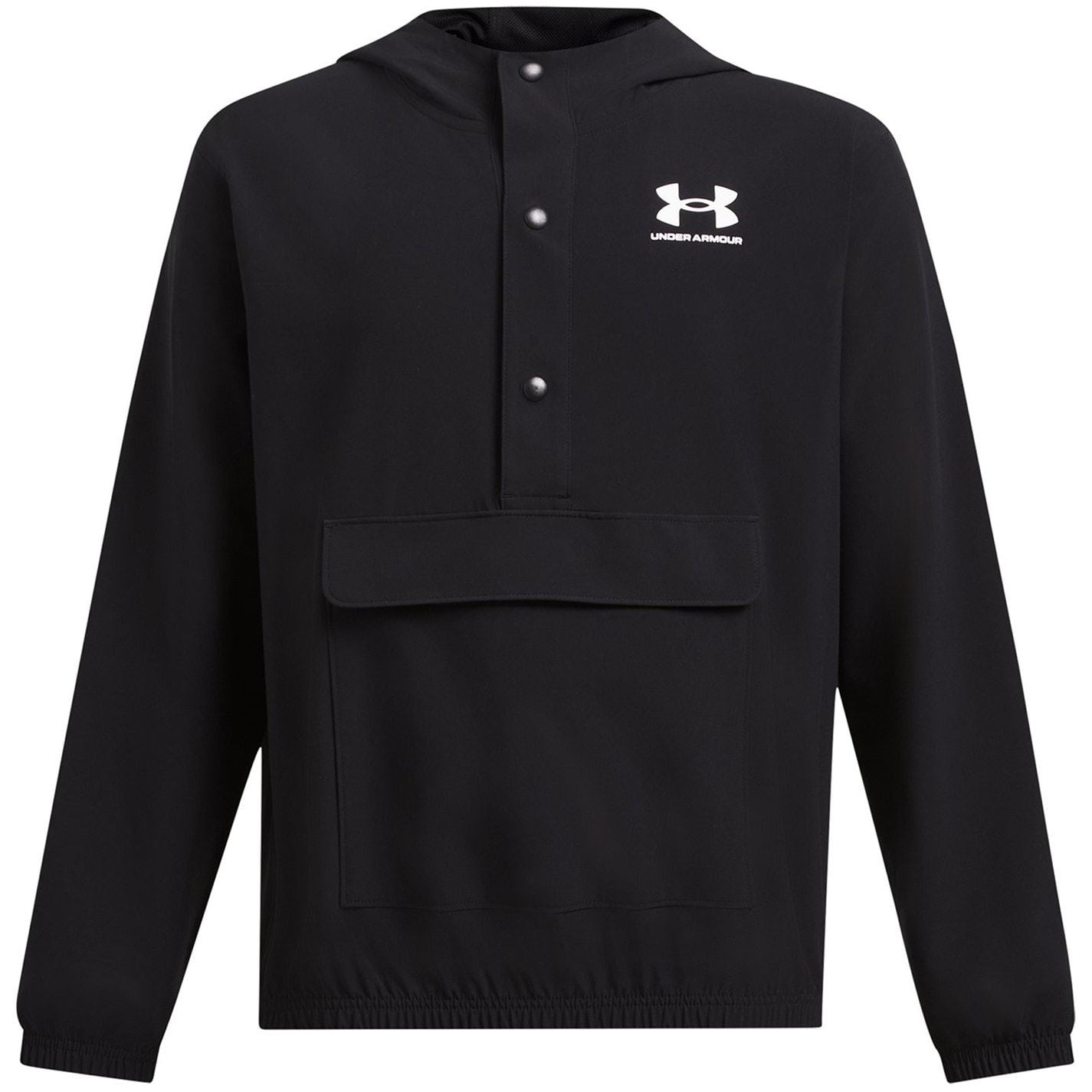 Under Armour Solid Patterned Hooded Snap Button Ribbed Cuff Training Jacket