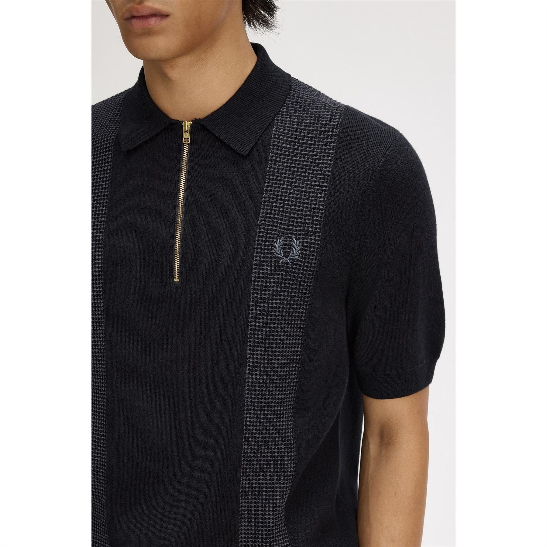 Fred Perry Knitted Short Sleeve Polo Shirt