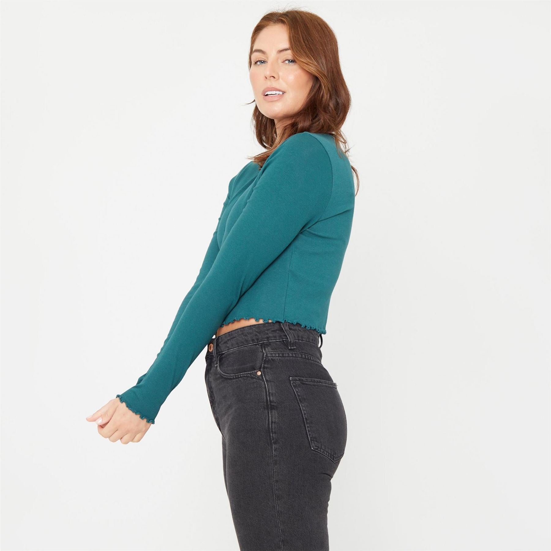 Be You Beyou Rib Long Sleeve Regular Fit T-Shirt