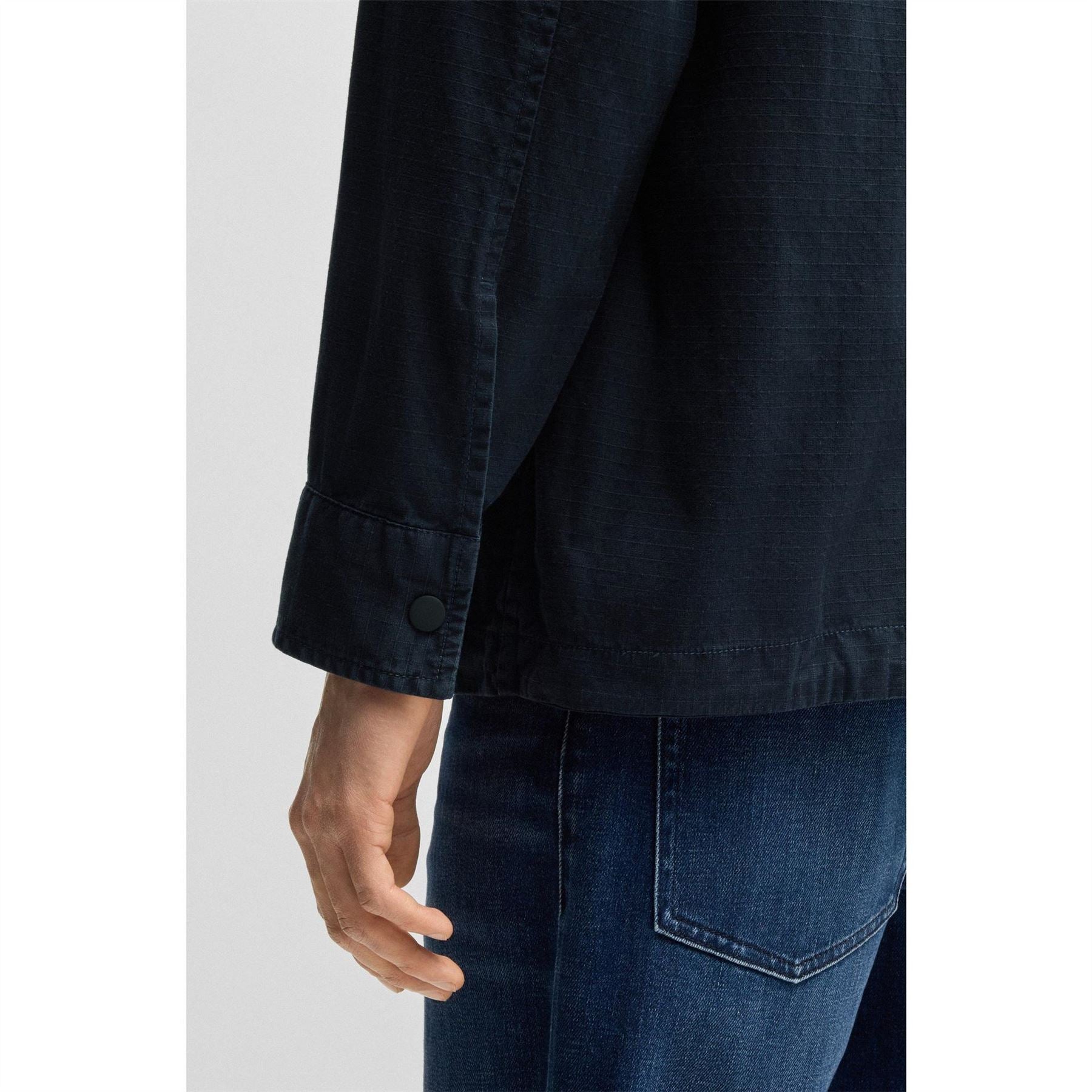 Boss Labib Cotton Long Sleeve Water Resistant Overshirt