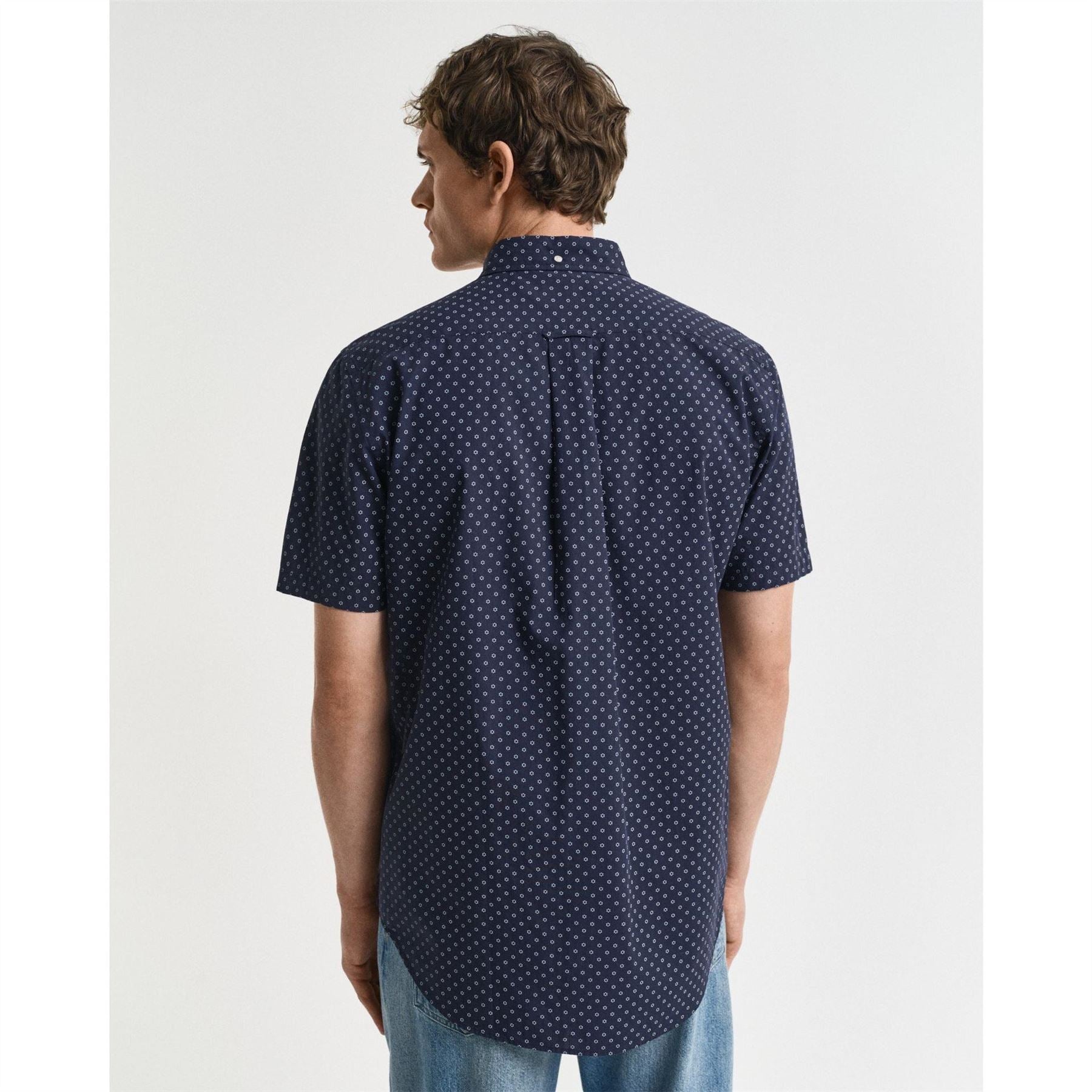 Gant Micro Print Short Sleeve Patterned Shirt