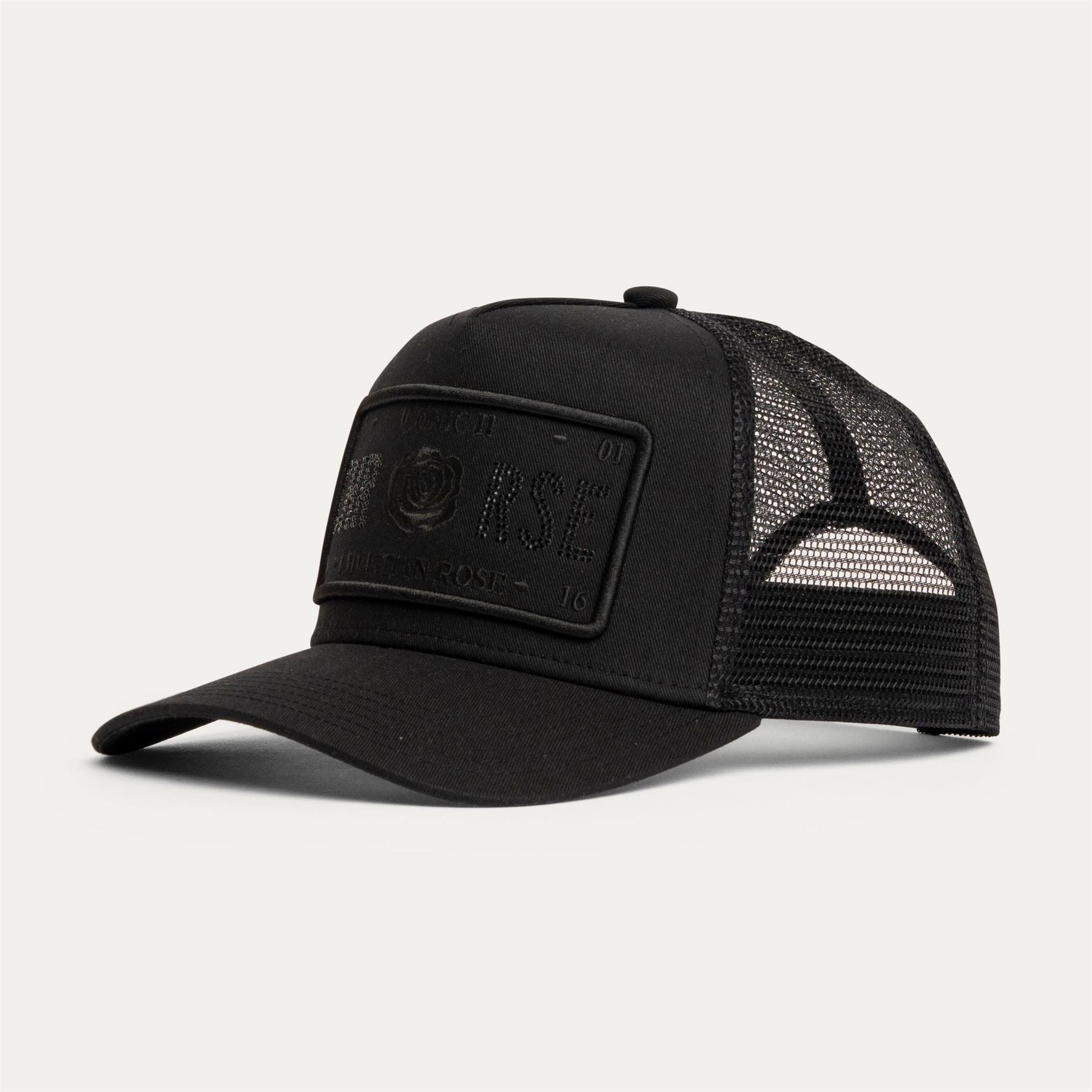 Christian Rose Rhinestone Iconic Ii Plate Trucker Cap