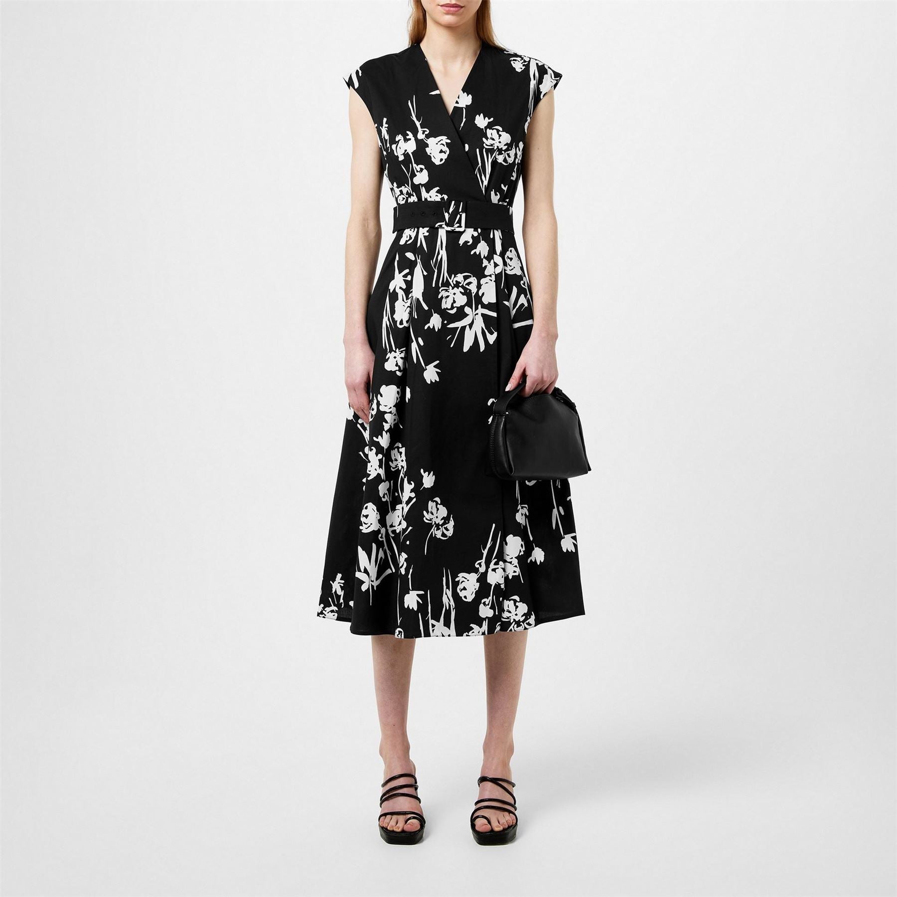 Marella V-Neck Midi Wrap Dress