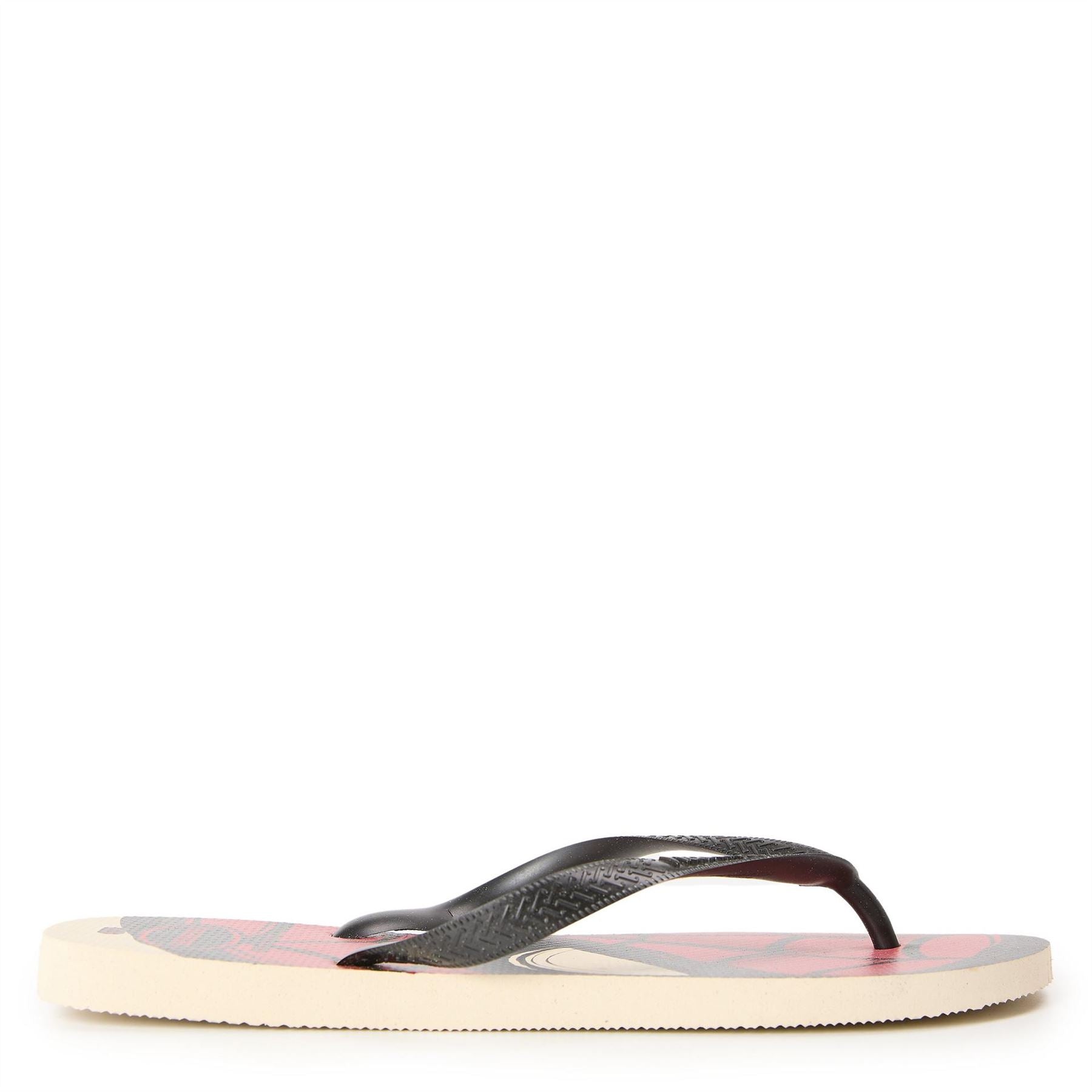 Havaianas Mens Hav. Top Marvel Logomania Beige 45  Flip Flops