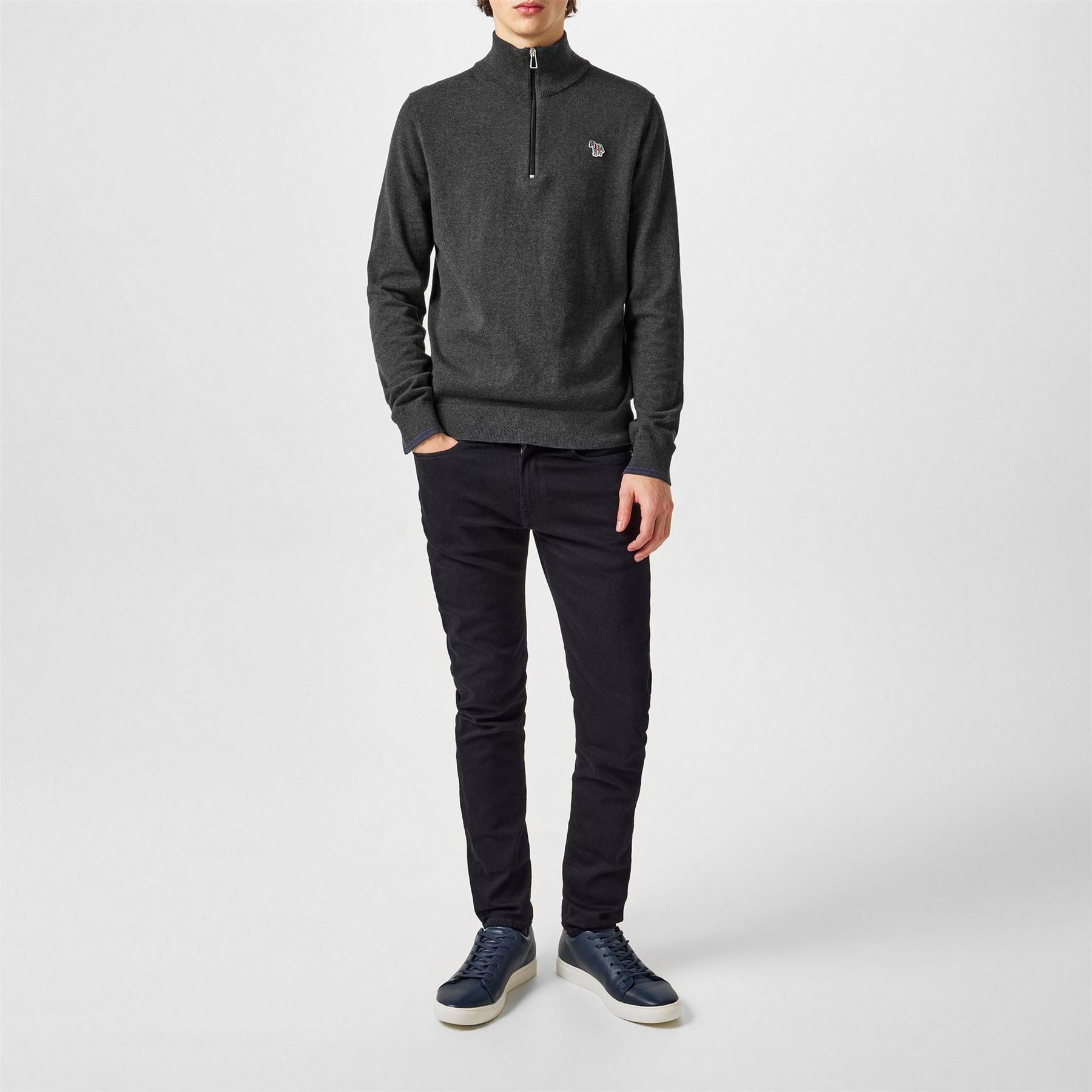 PS Paul Smith Logo Quarter Zip Sweater