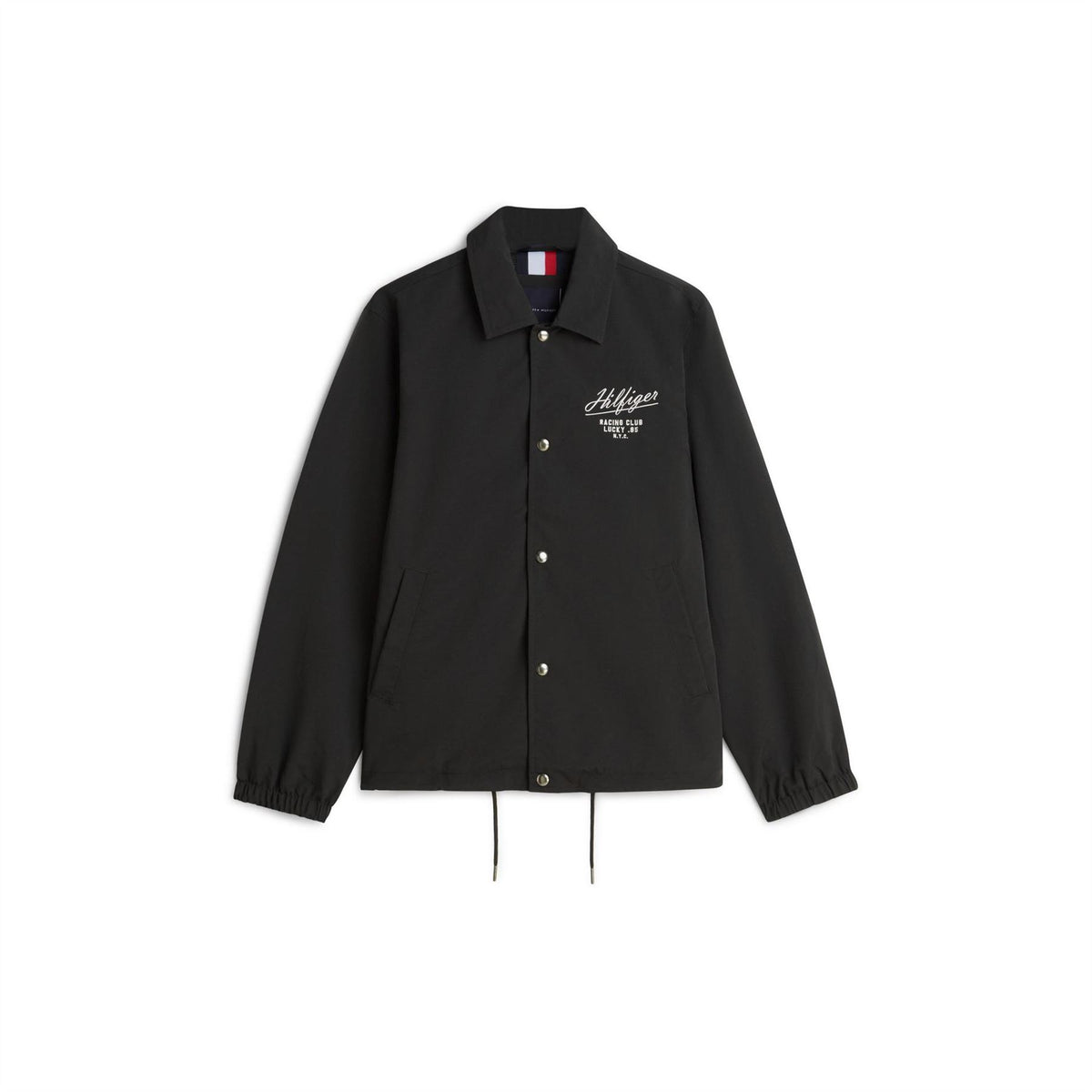 Tommy Hilfiger Solid Patterned Snap Button Coach Jacket with Front Pocket