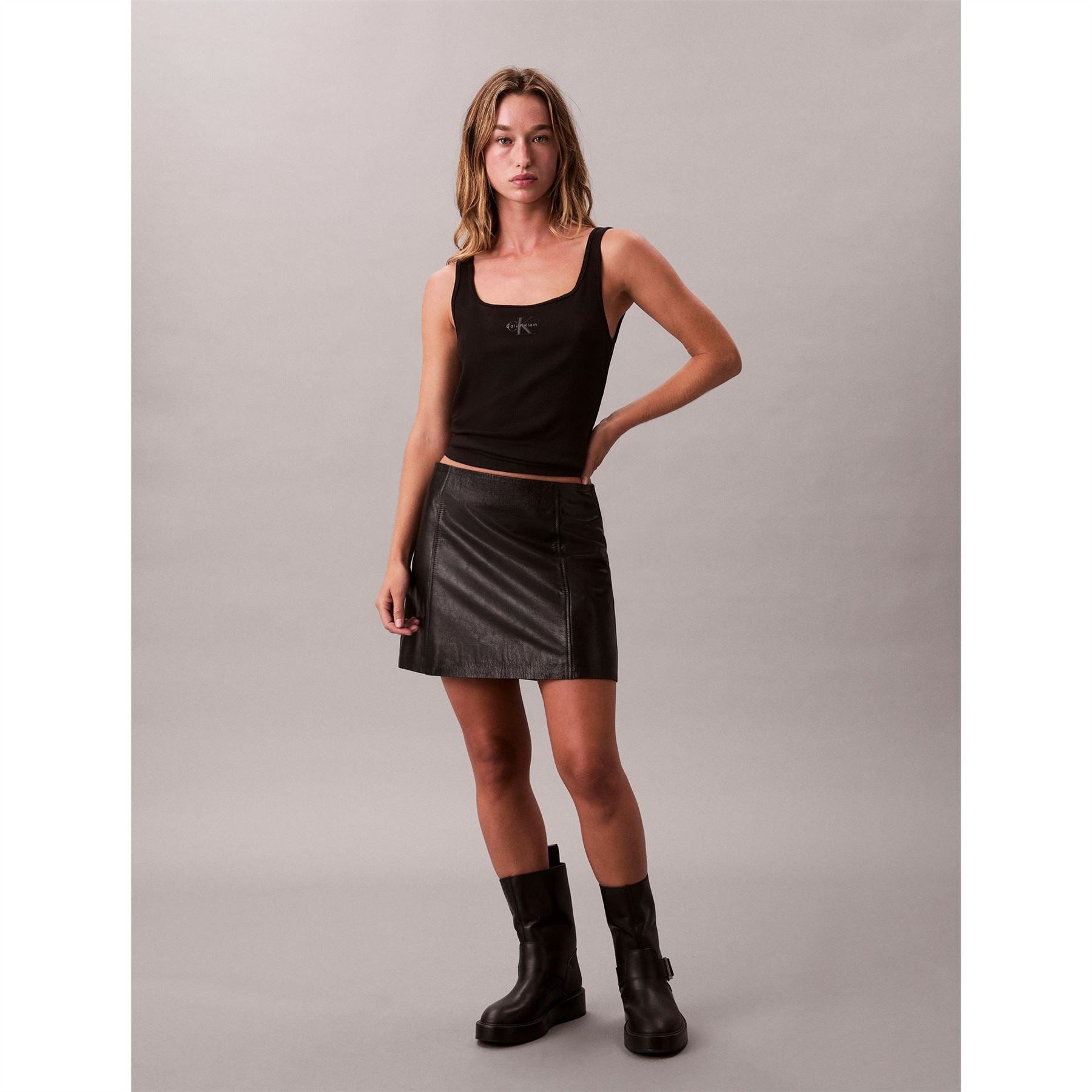 Calvin Klein Jeans Scoop Neck Spaghetti Strap Tank