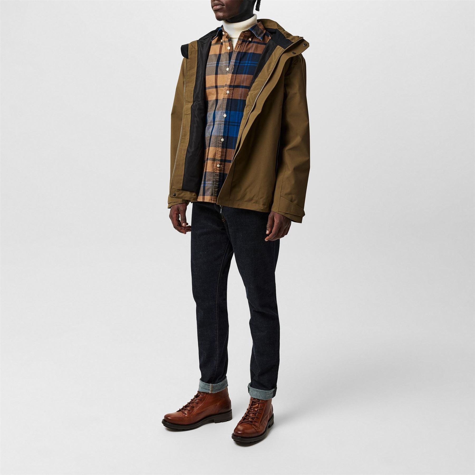 Firetrap Hooded DWR Long Sleeve Waterproof Jacket