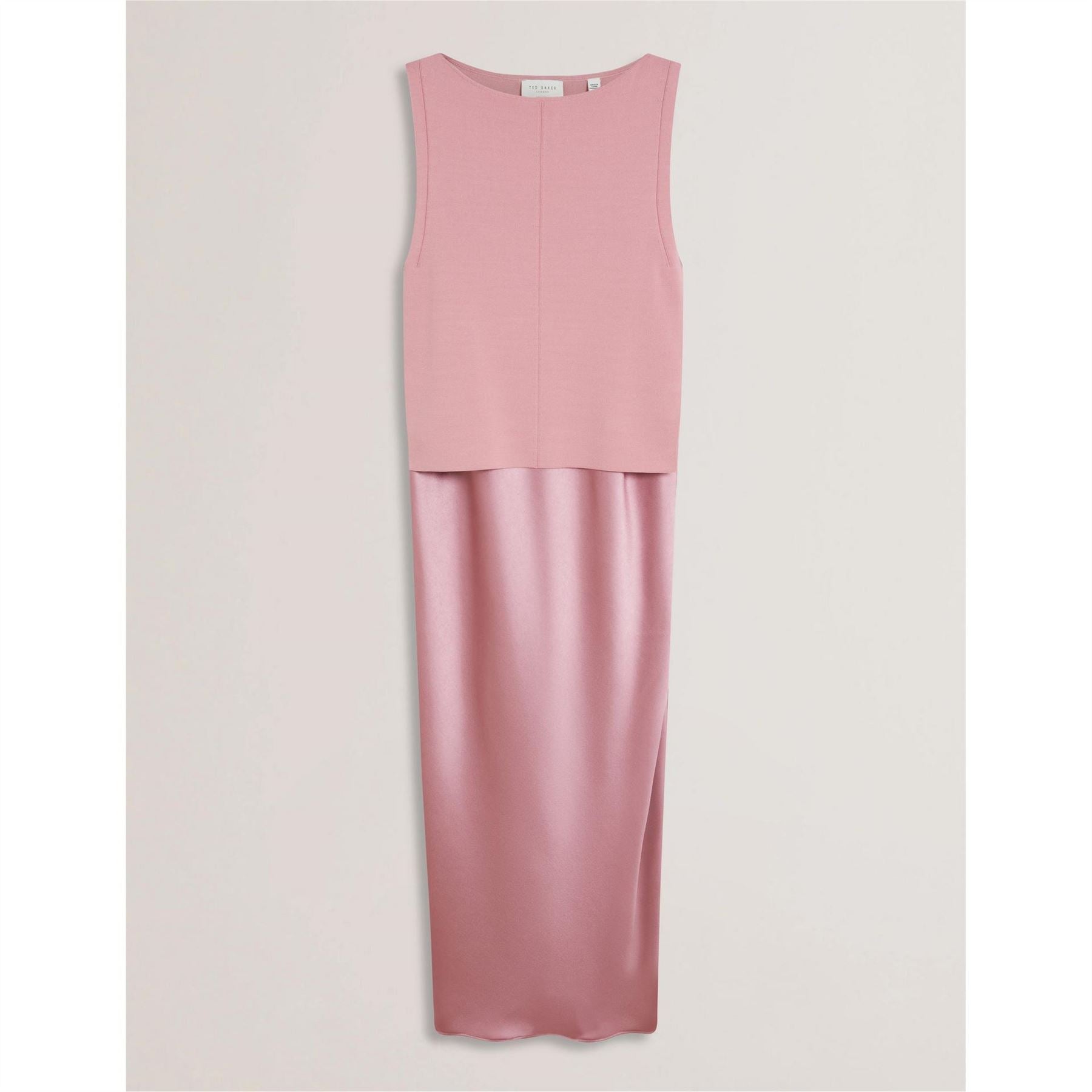 Ted Baker Knit Satin Sleeveless Midi Dress
