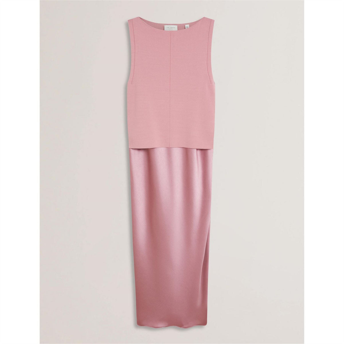 Ted Baker Knit Satin Sleeveless Midi Dress