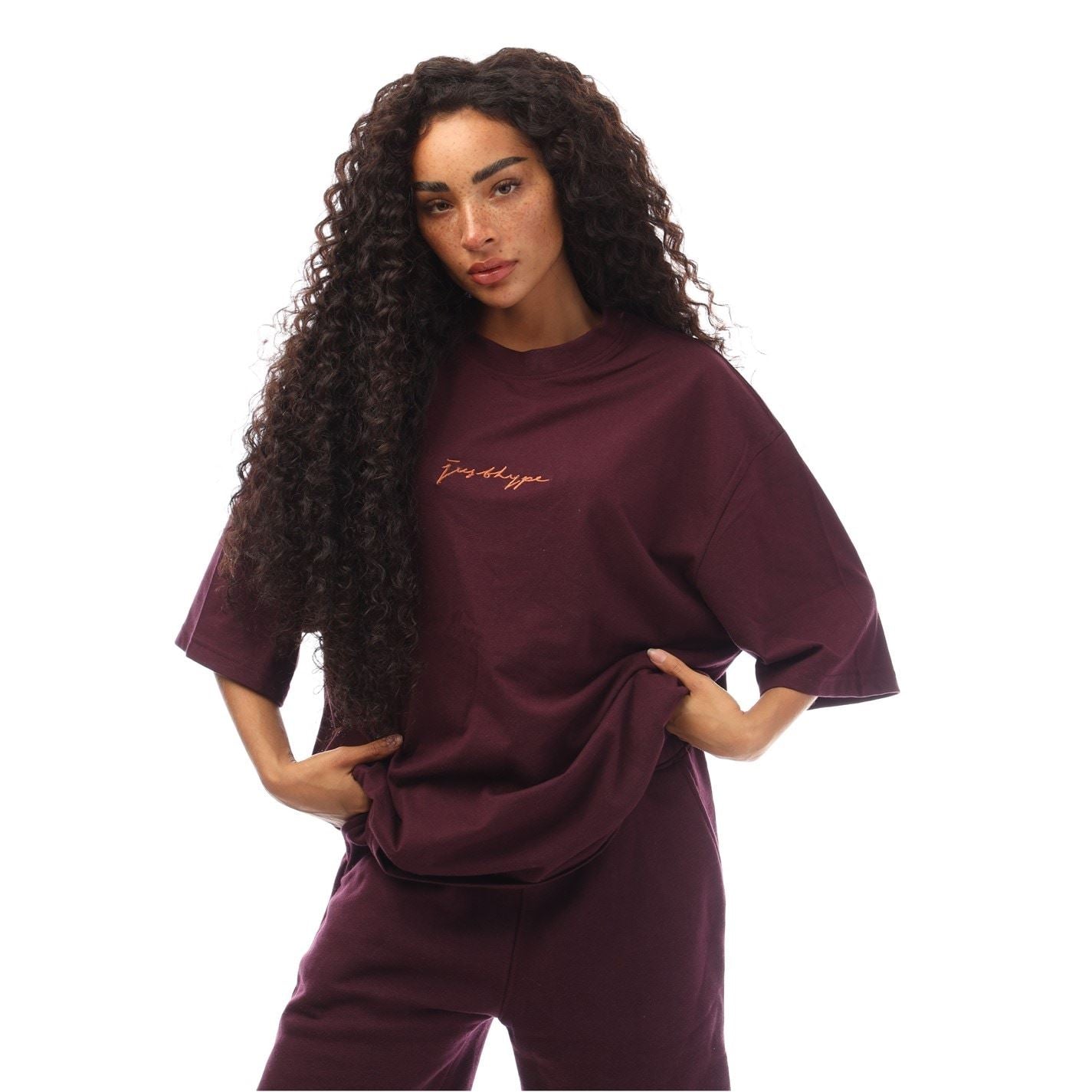 Hype Oversize Fit Signature Print T-Shirt