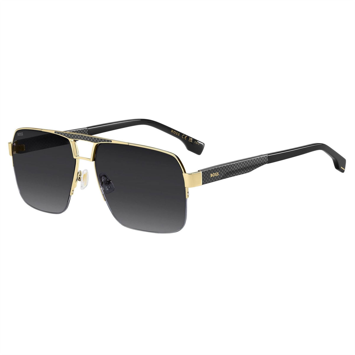 Boss Su Double Bridge Rectangle Full Rim Sunglasses