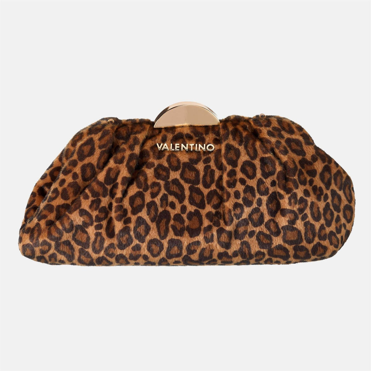 Valentino Iside Faux Fur Clutch Bag
