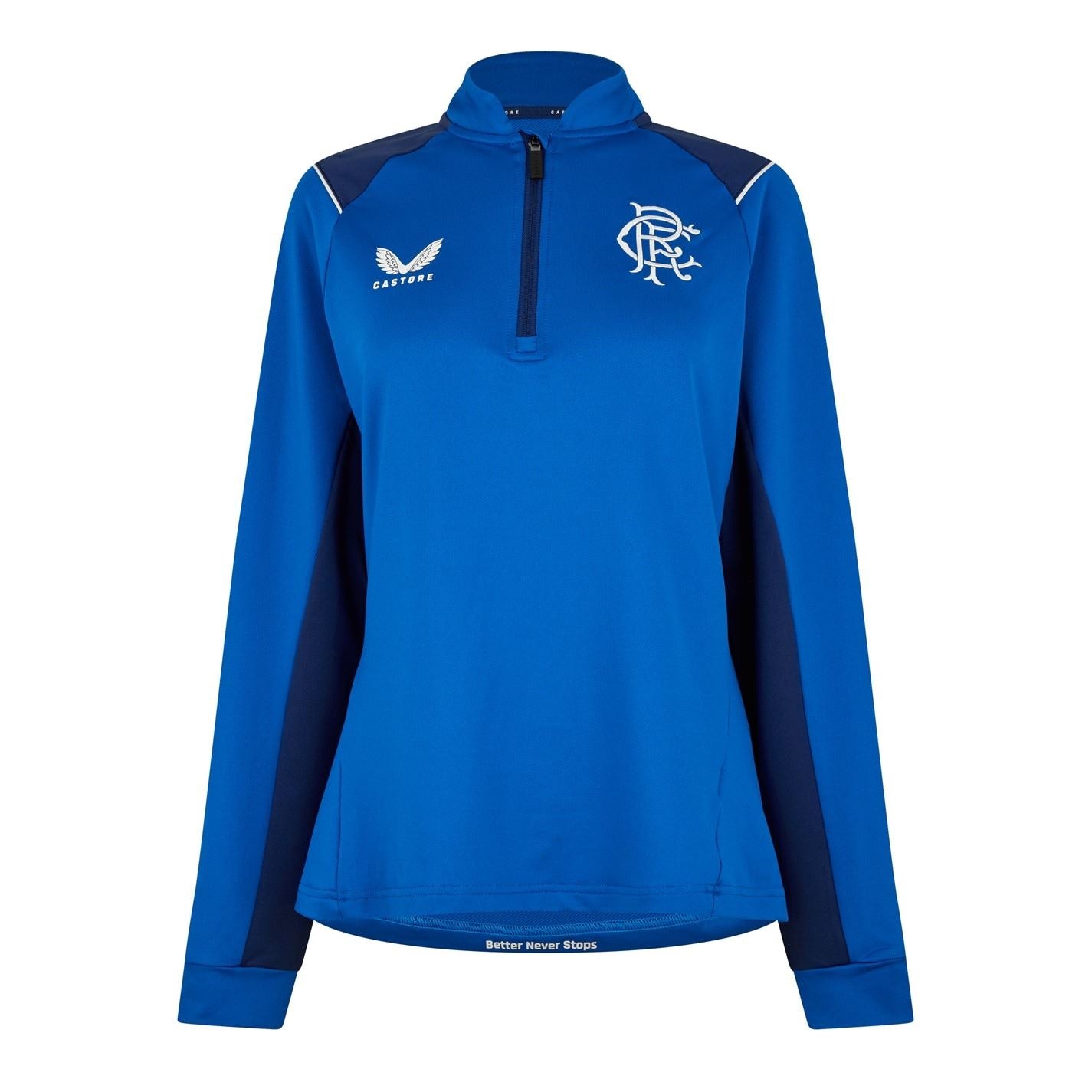 Castore Rangers FC Mock Neck Long Sleeve Sweatshirt